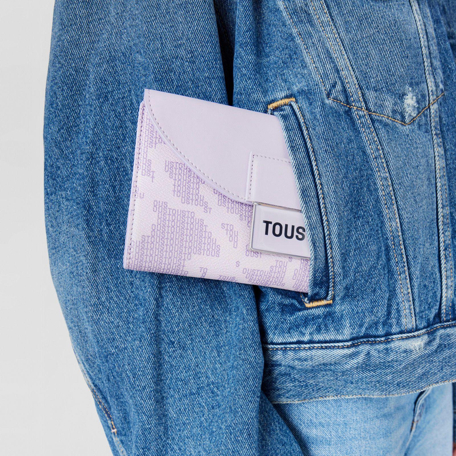 Billetera Flap malva Kaos Pix Tous-4