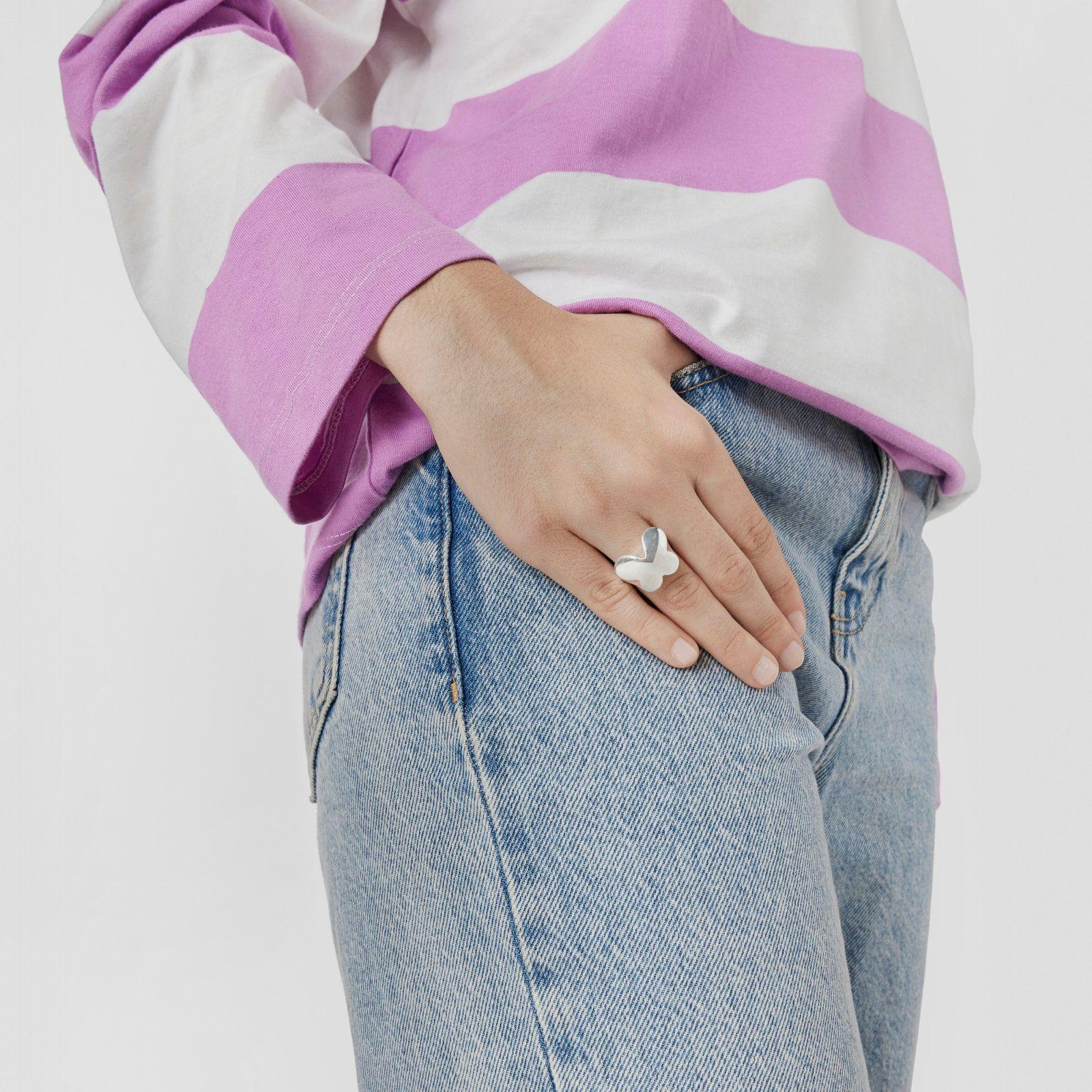 Anillo sello de plata mariposa Bold Motif Tous-6