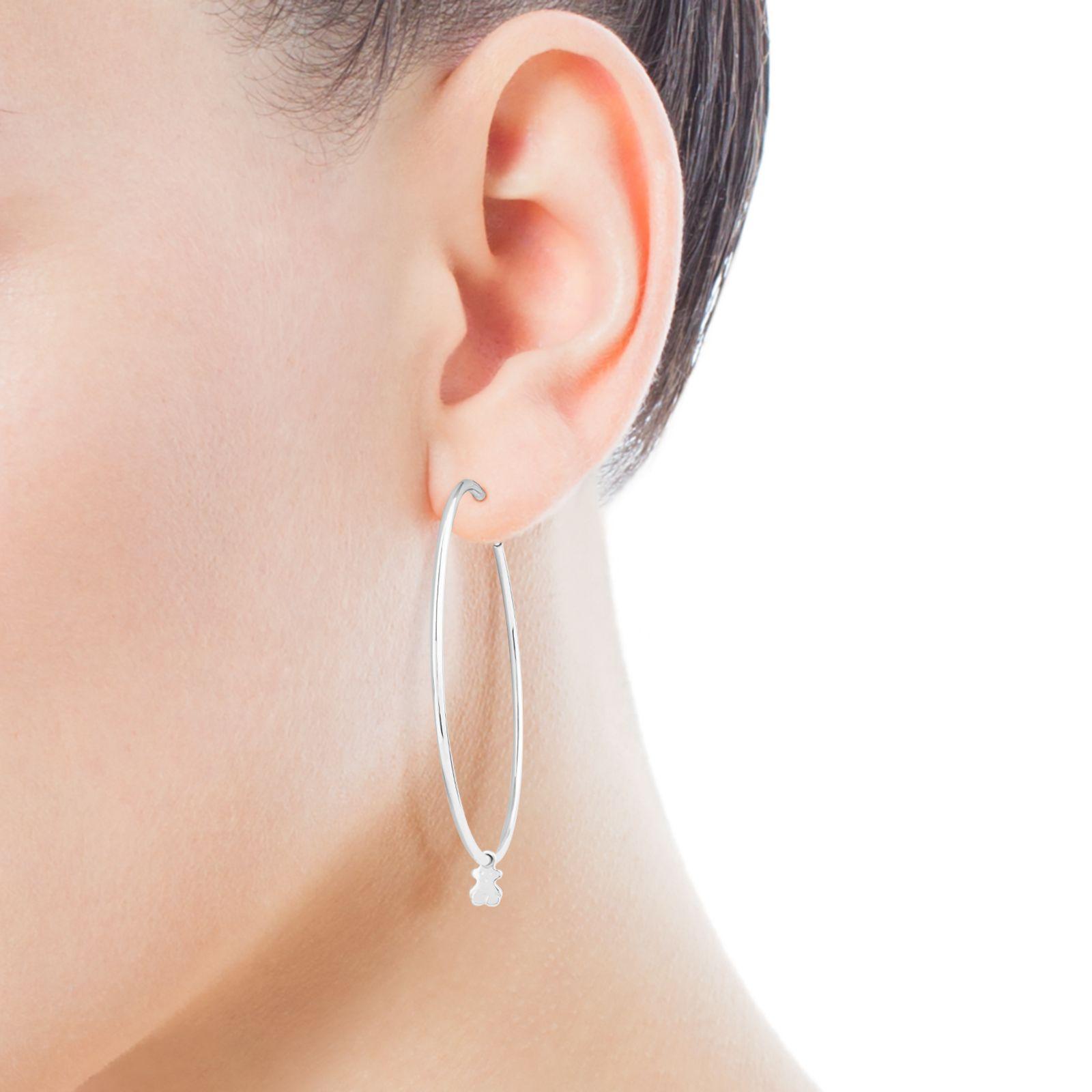 Pendientes Aros Bear de Plata Tous-3
