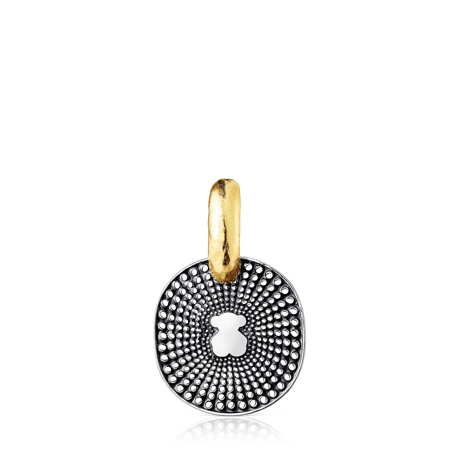 Colgante pequeño bicolor Oursin Tous-0