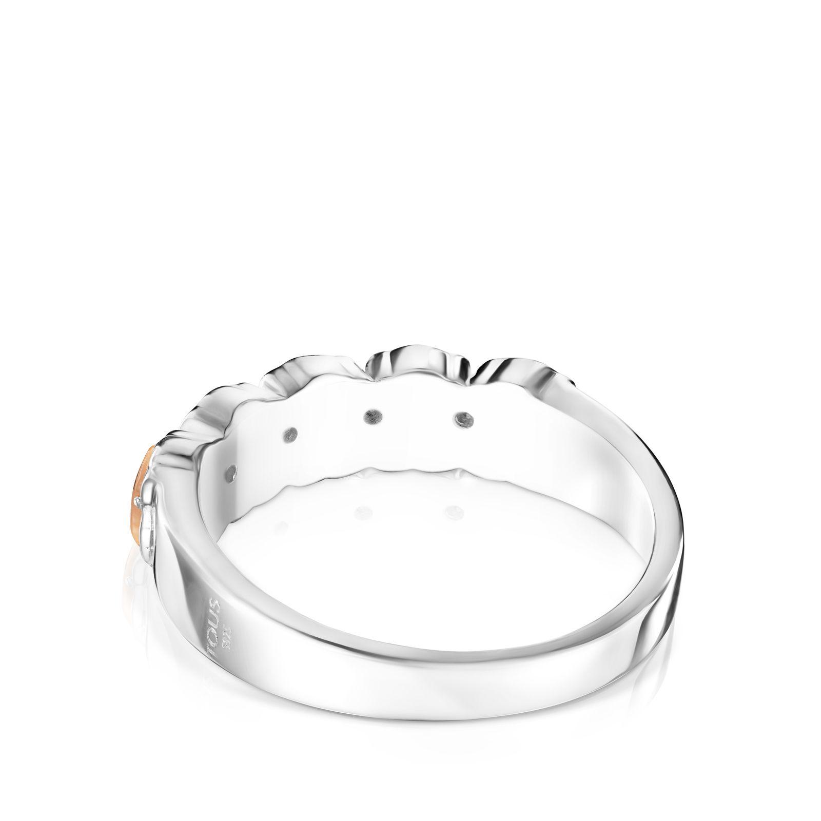 Anillo Tous Mini Color de Plata con Gemas Tous-2