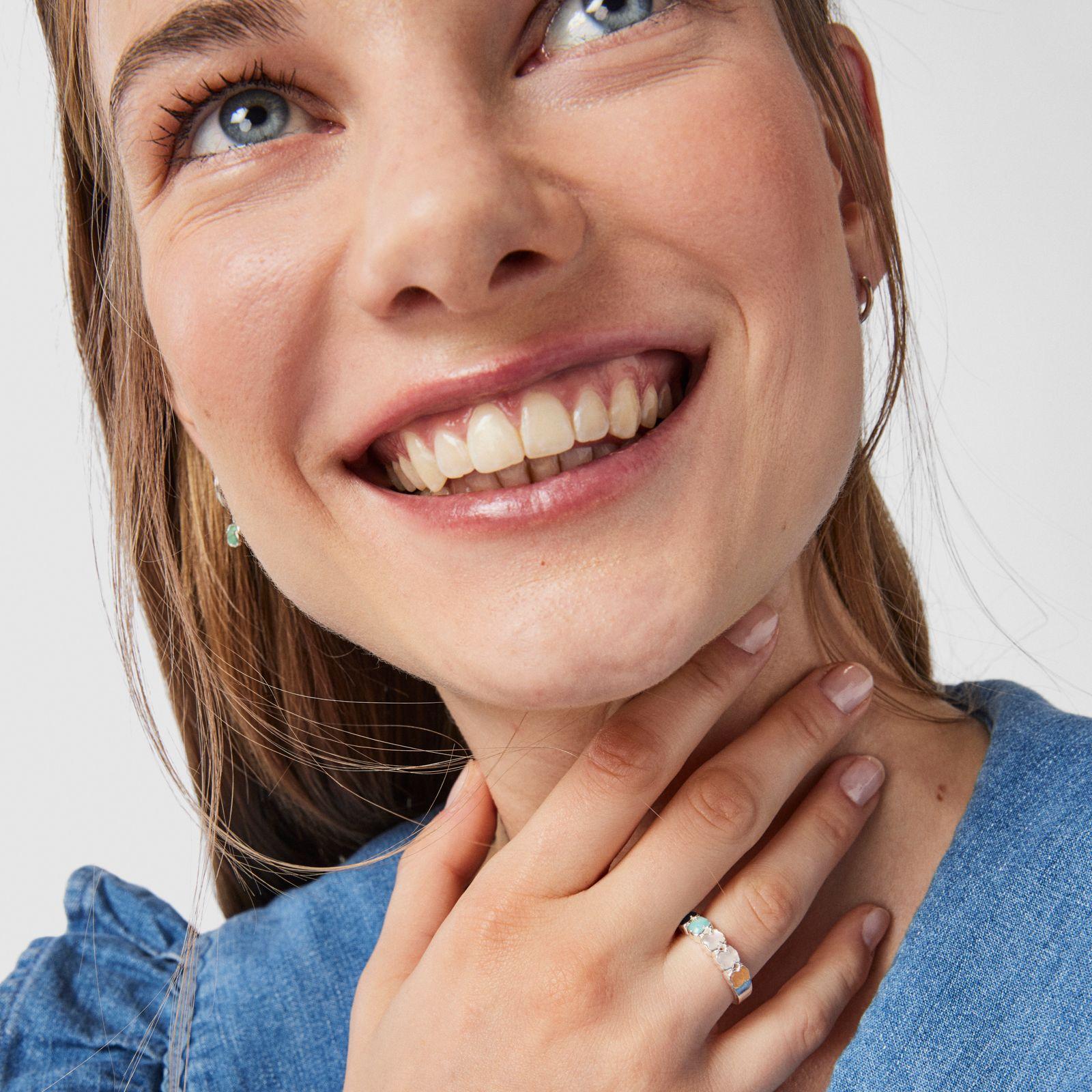 Anillo Tous Mini Color de Plata con Gemas Tous-3