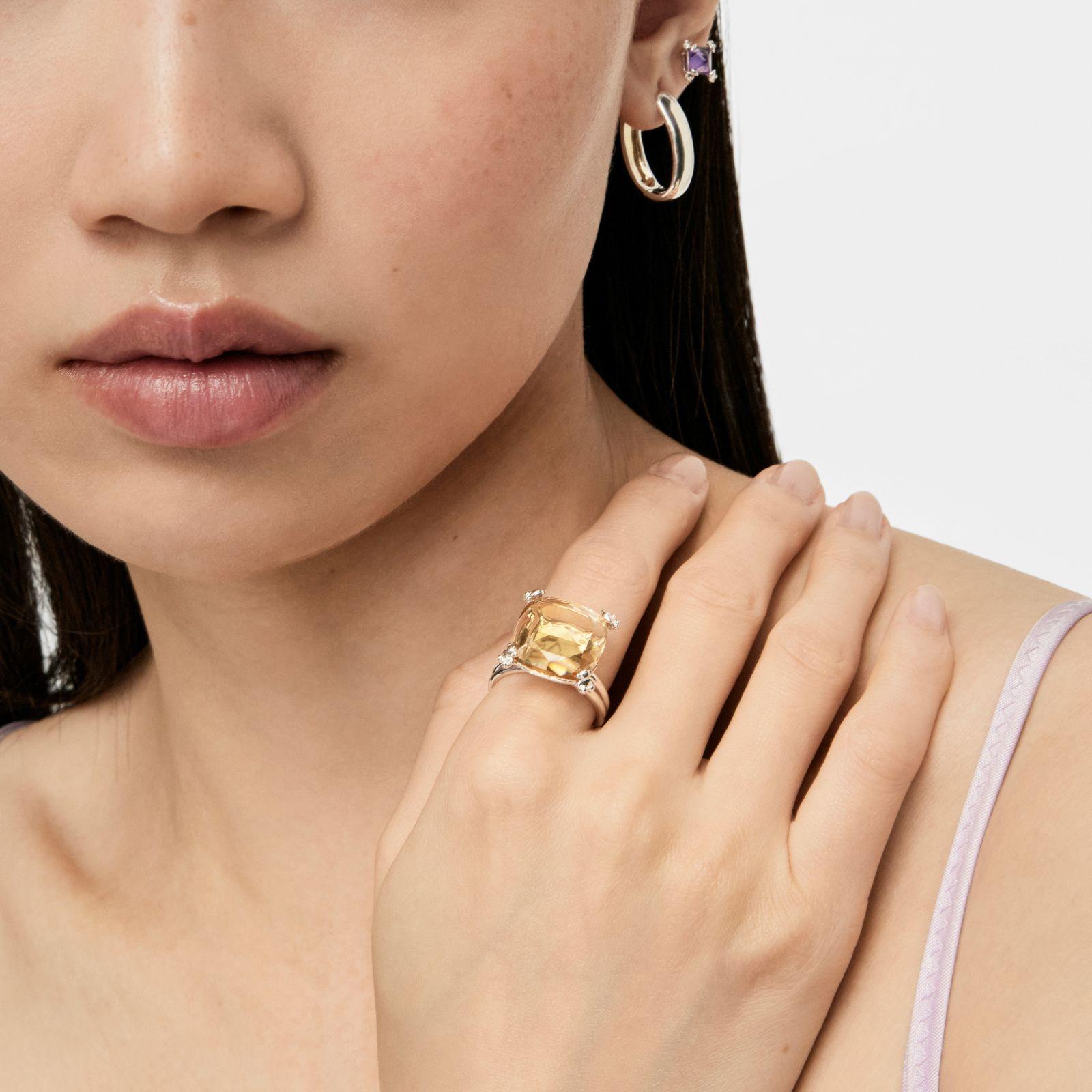 Anillo de plata y citrino Color Pills-4