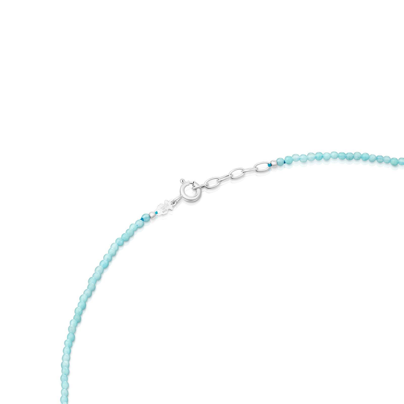 Collar Mama de plata y amazonitas TOUS Mama-2