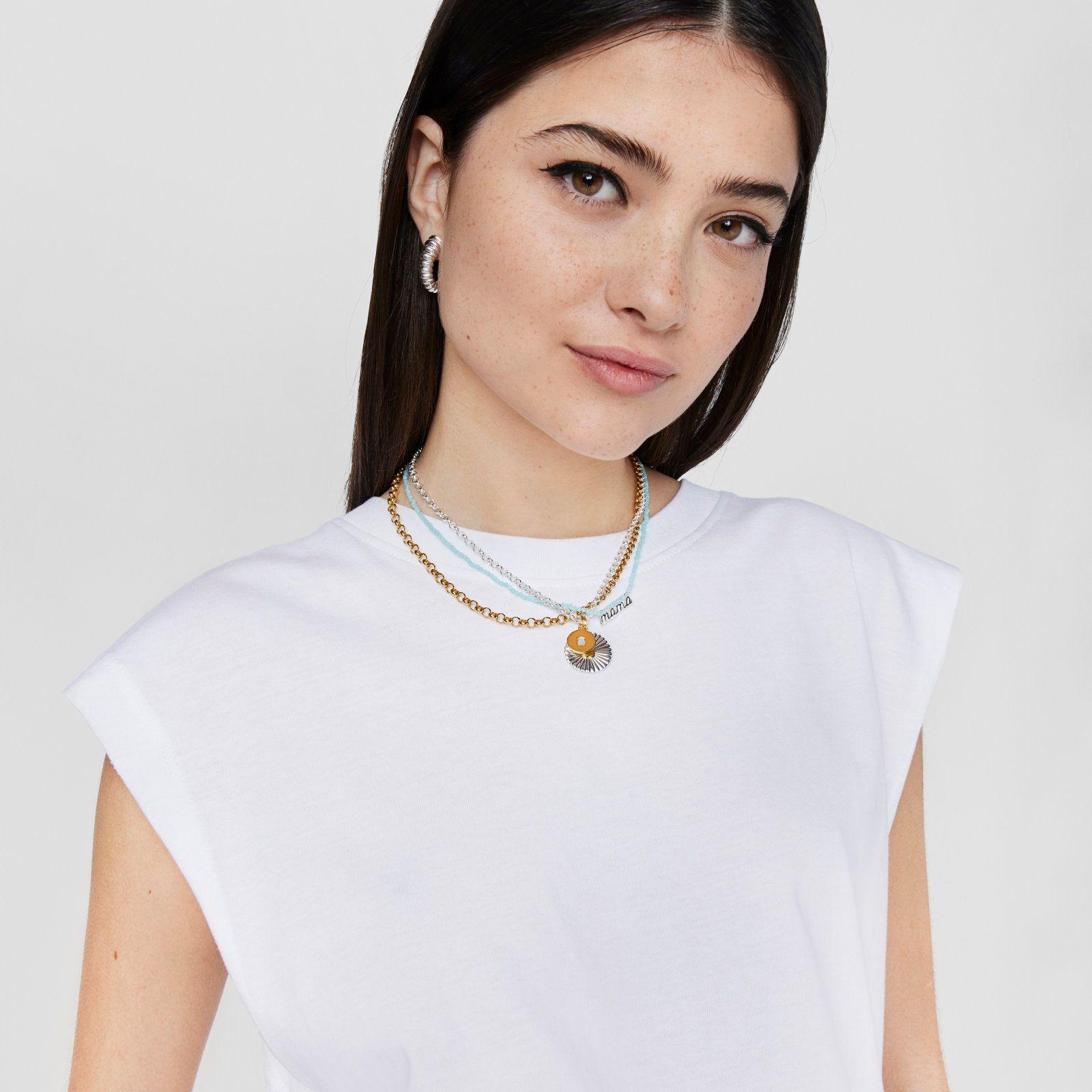 Collar Mama de plata y amazonitas TOUS Mama-3