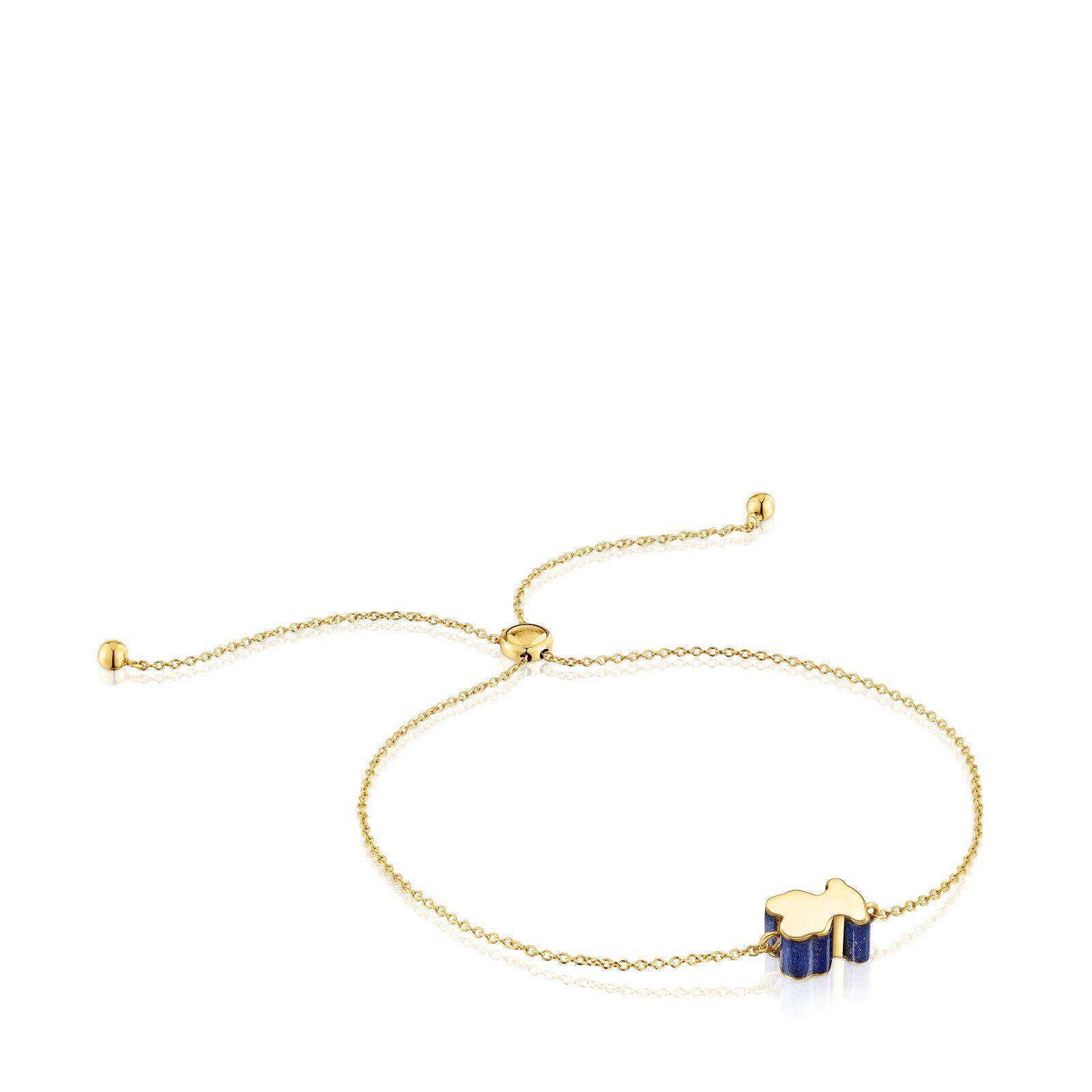 Pulsera motivo oso de oro y lapislázuli TOUS 1950-0