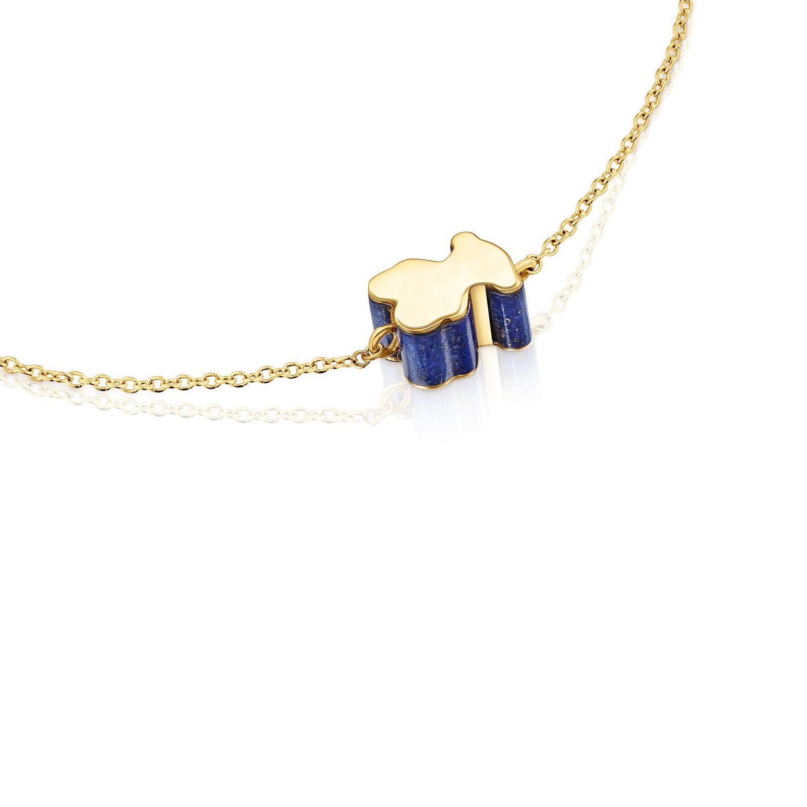 Pulsera motivo oso de oro y lapislázuli TOUS 1950-2