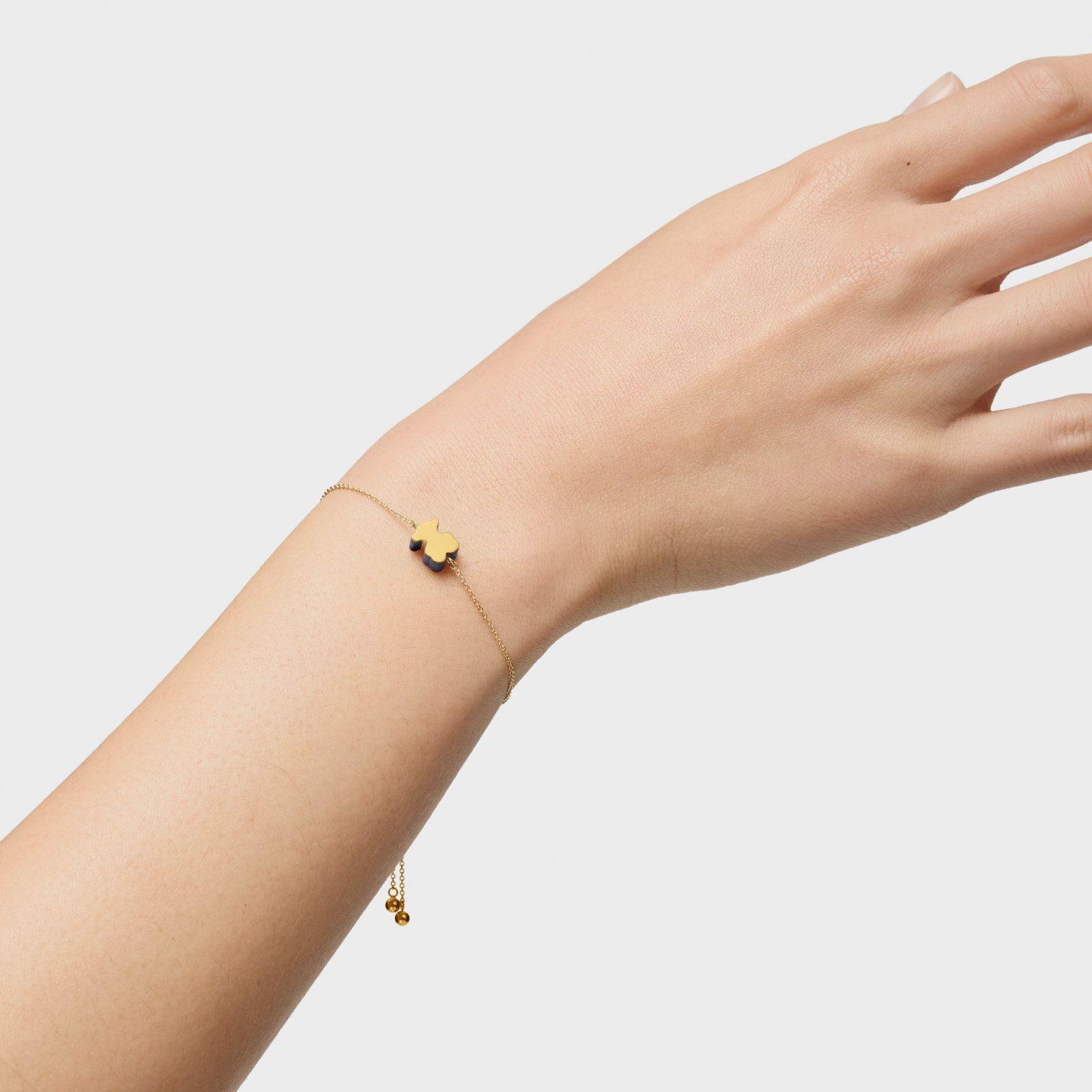 Pulsera motivo oso de oro y lapislázuli TOUS 1950-5