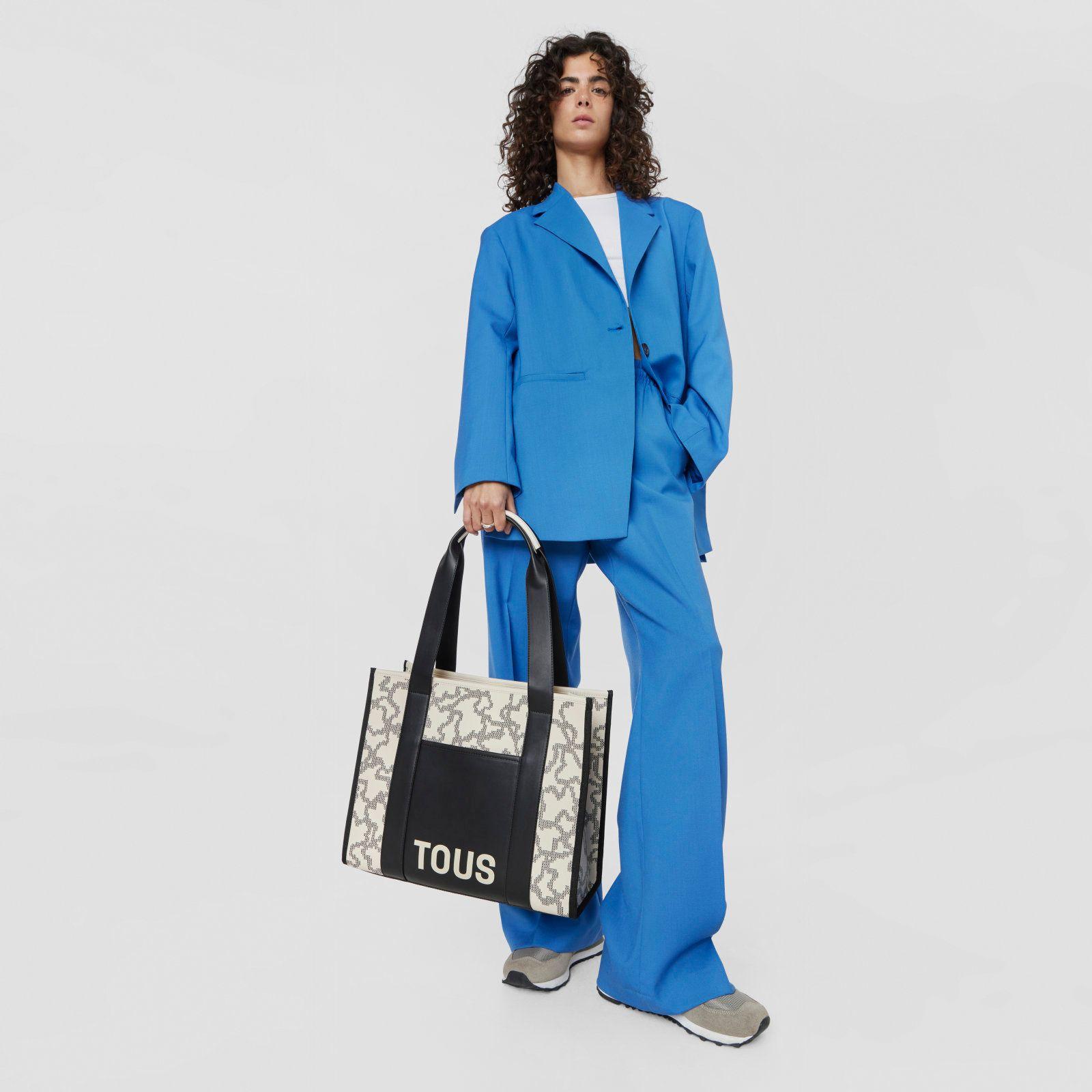 Shopping grande Amaya beige Kaos Pix-4