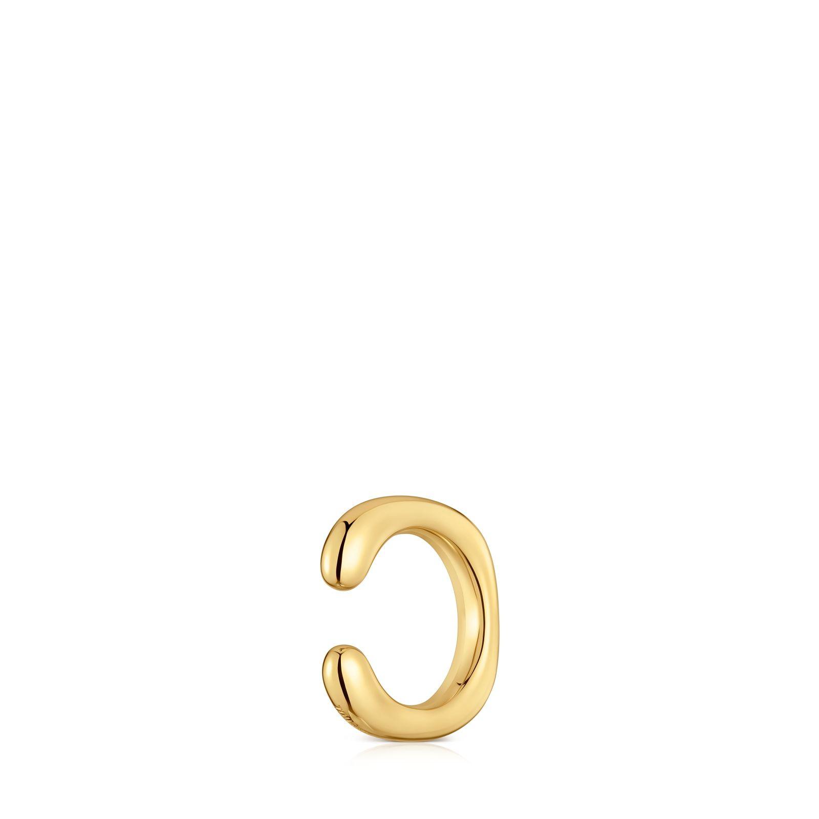 Earcuff con baño de oro 18 kt sobre plata Line-2