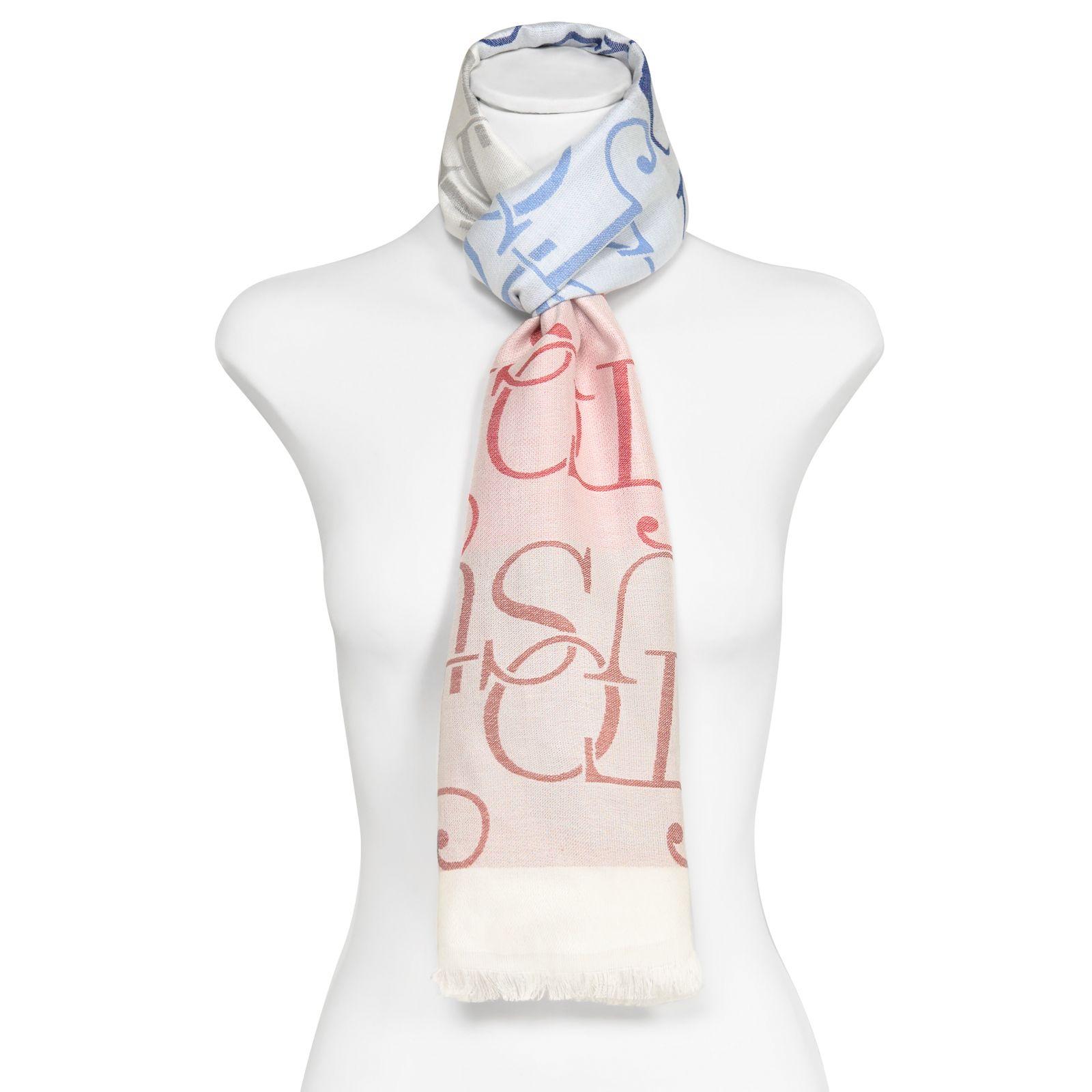 Pañuelo Spinel Jacquard blanco y azul Tous-1