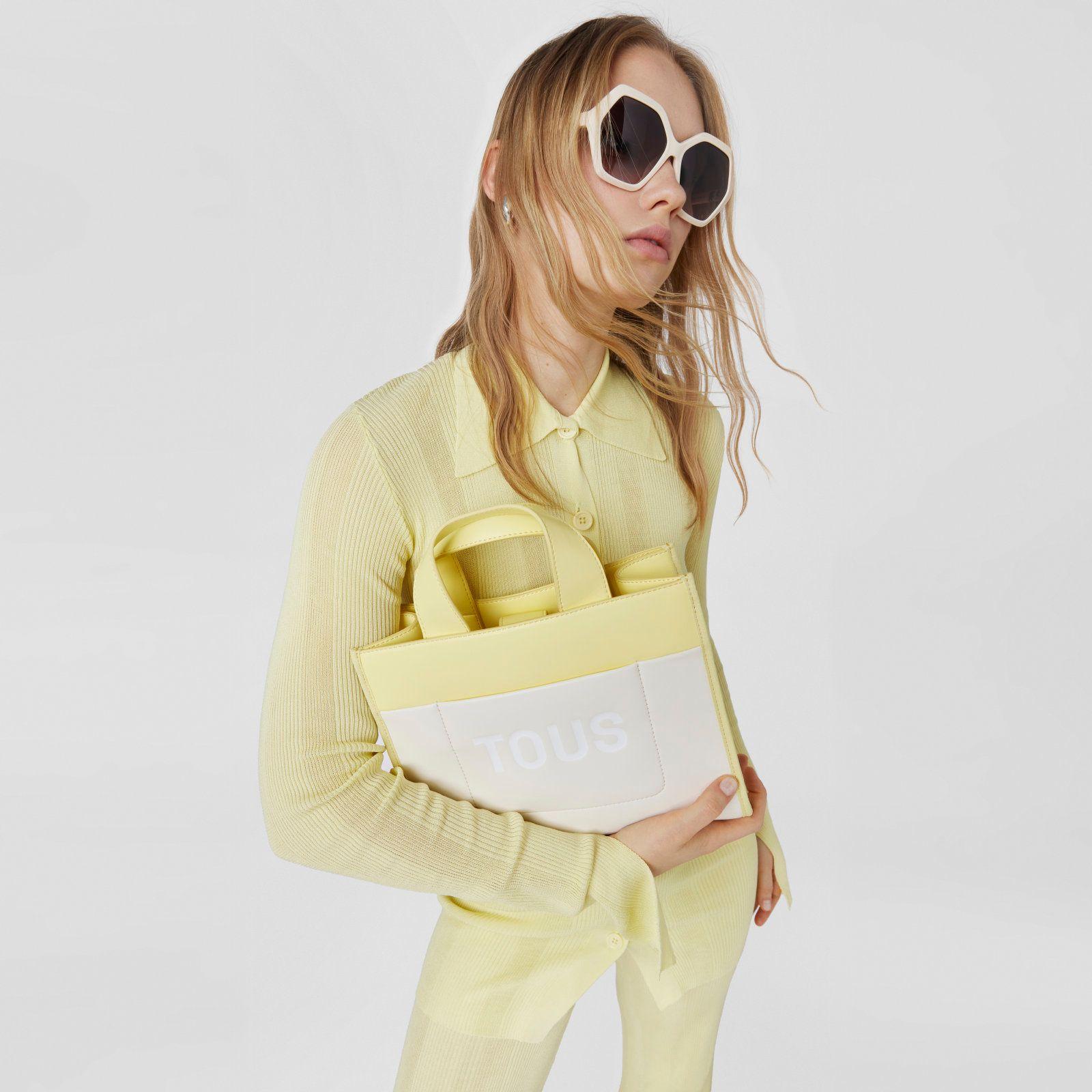 Capazo beige y amarillo Tous Maya-3