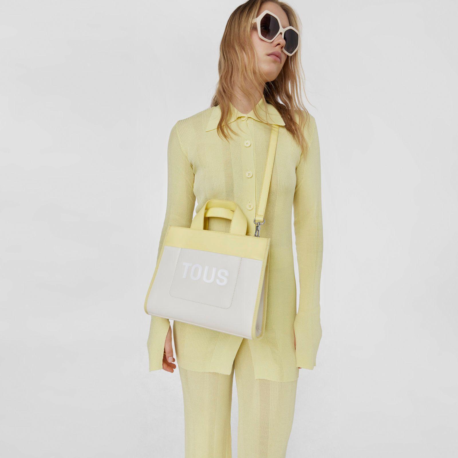 Capazo beige y amarillo Tous Maya-4