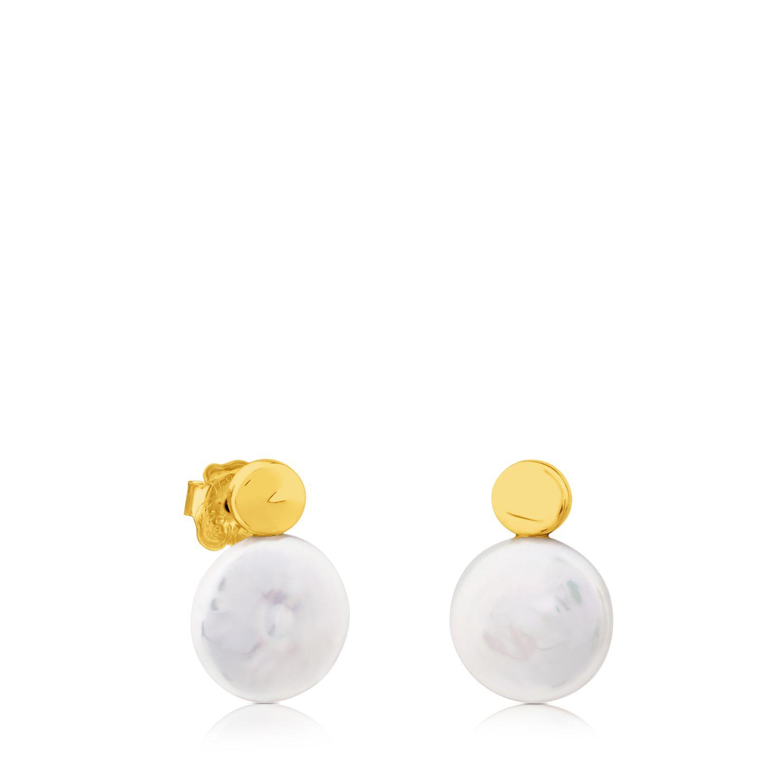 Pendientes Tous Alecia de Oro con Perla-0
