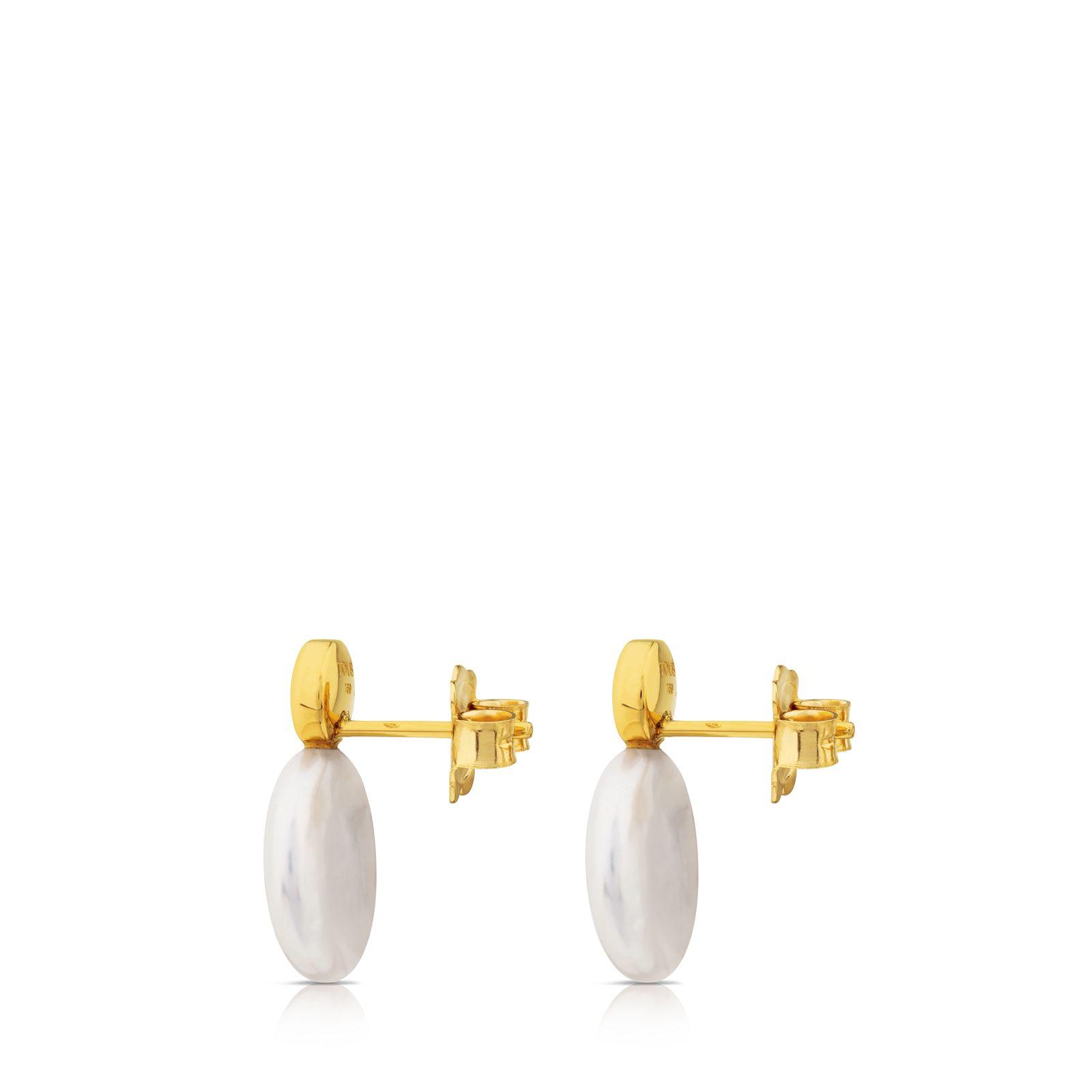 Pendientes Tous Alecia de Oro con Perla-1