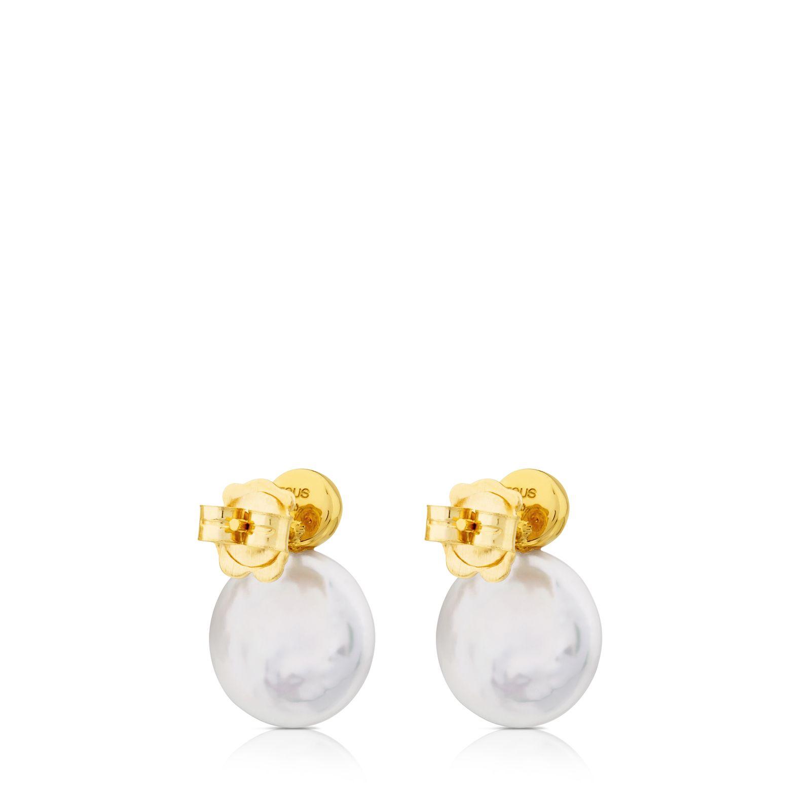 Pendientes Tous Alecia de Oro con Perla-2