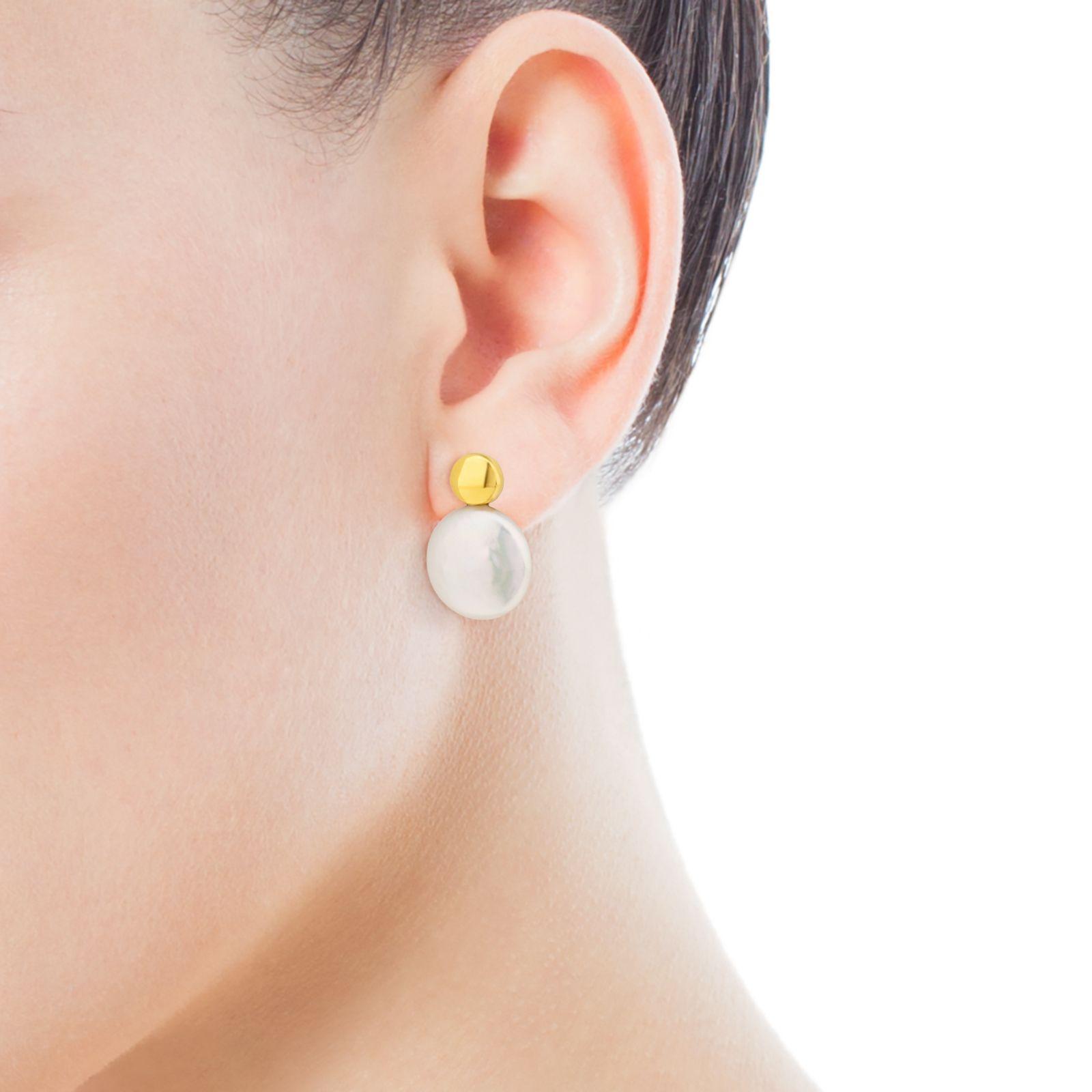 Pendientes Tous Alecia de Oro con Perla-3