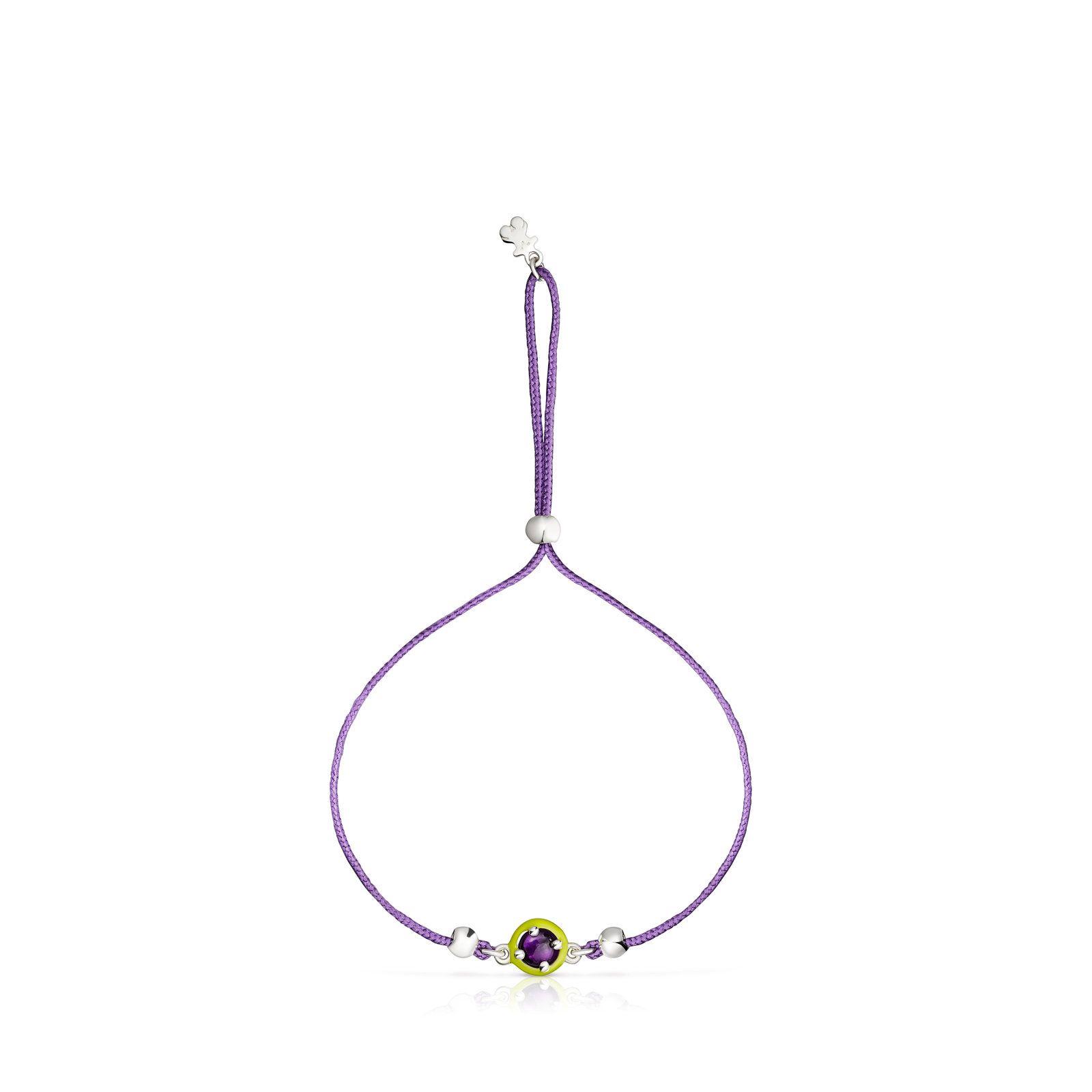 Pulsera de cordón morado Vibrant Colors Tous-2