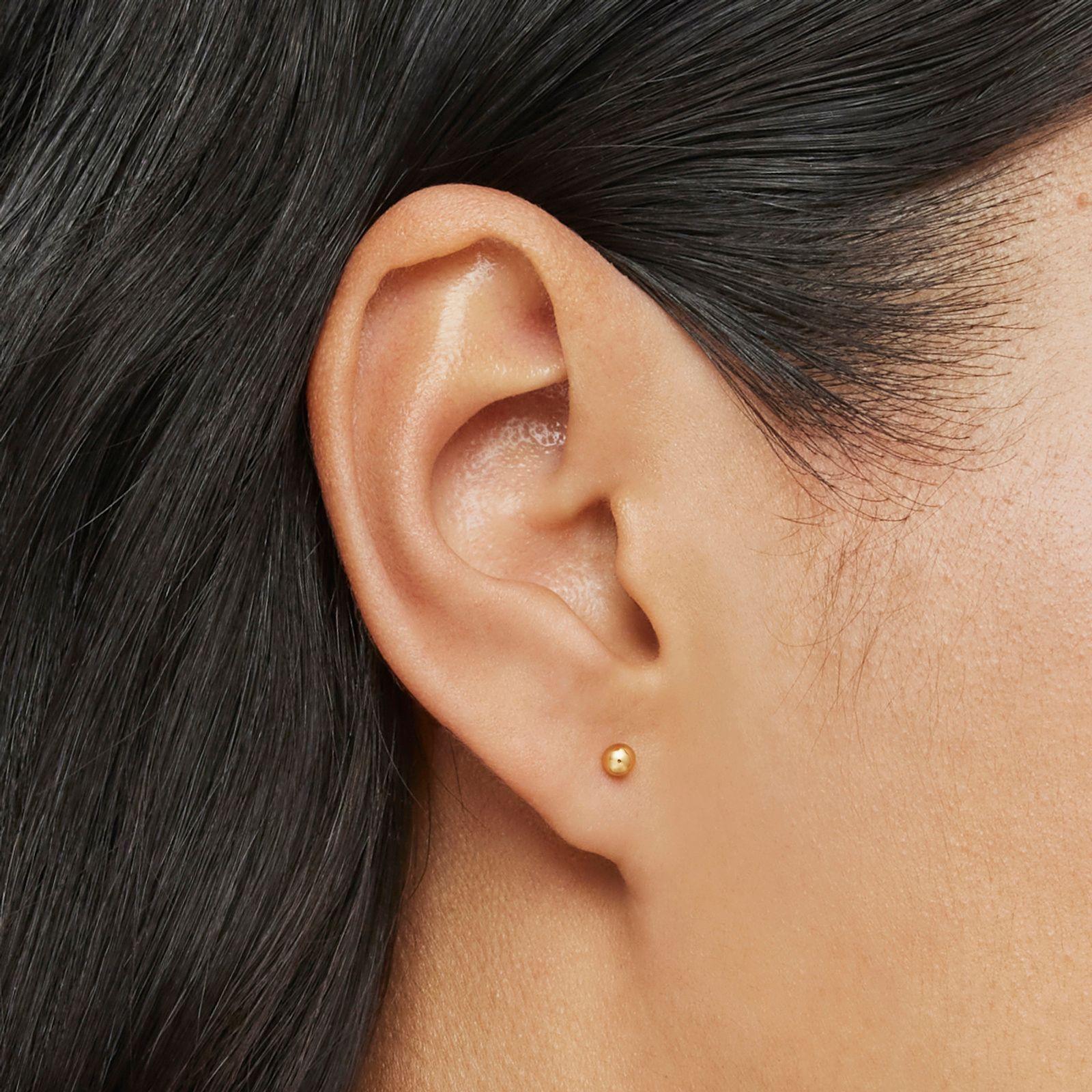 Pendientes de oro 3 mm Basics-5