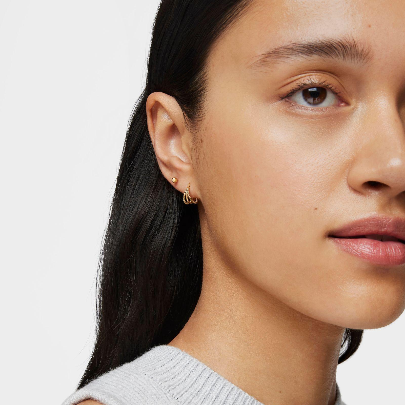 Pendientes de oro 3 mm Basics-6