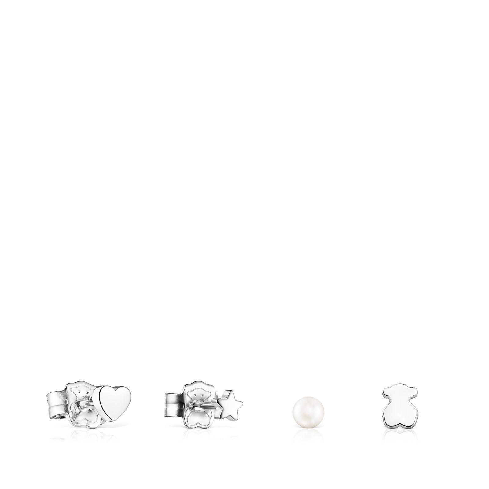 Pack de Aros Cool Joy de plata y perla-0