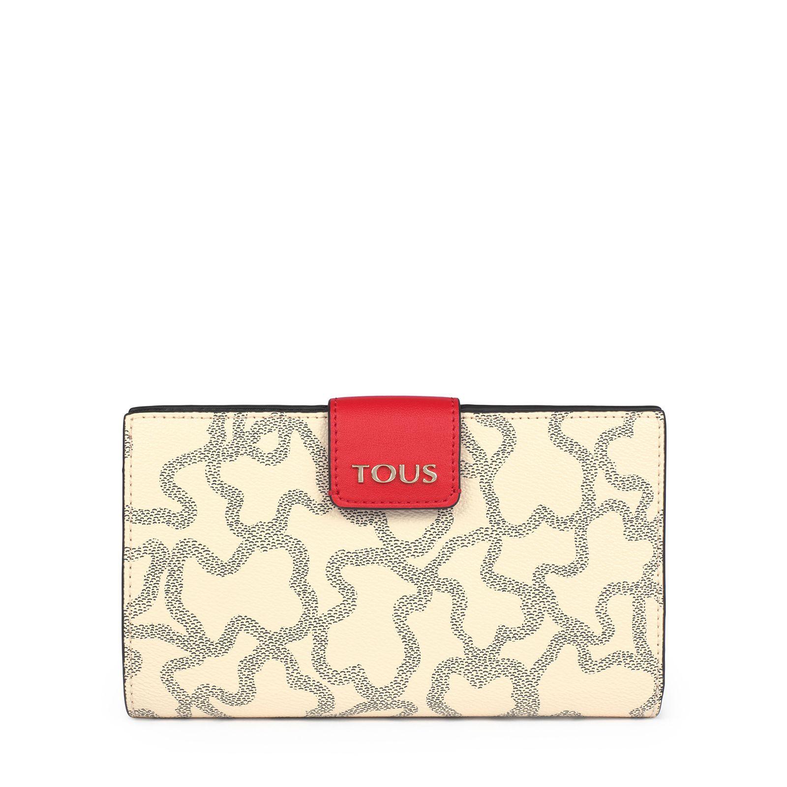 Billetera mediana Flat Kaos Icon Multi Beige Tous-0