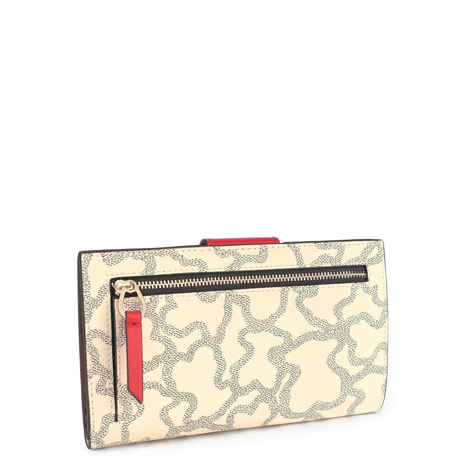 Billetera mediana Flat Kaos Icon Multi Beige Tous-1