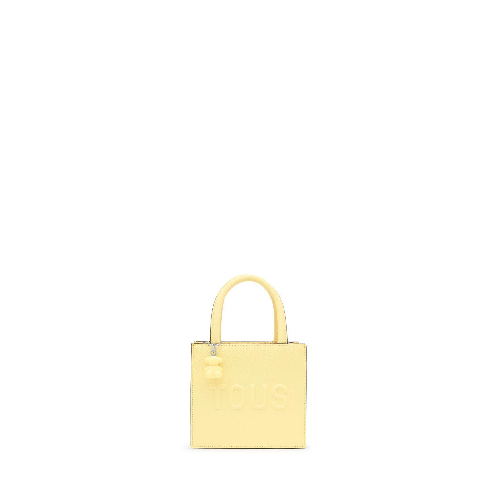 Bolso mini cube amarillo claro TOUS Brenda-3
