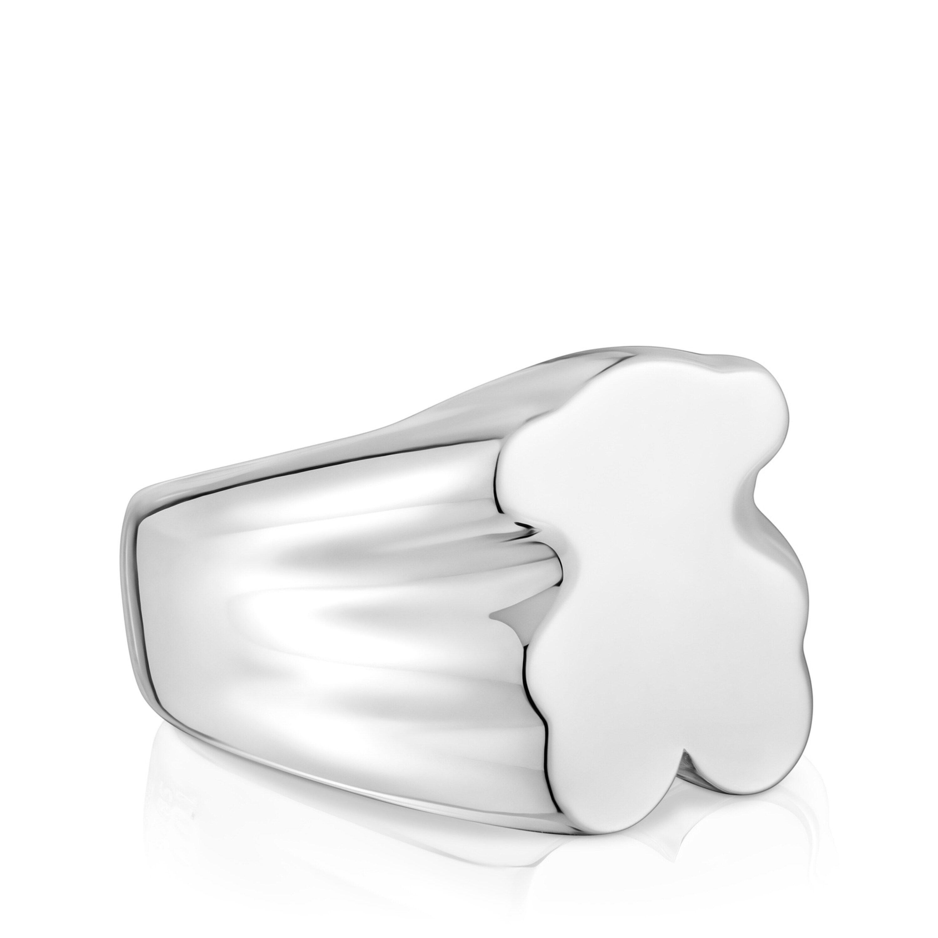 Anillo sello de plata oso 15 mm Sweet Dolls-1