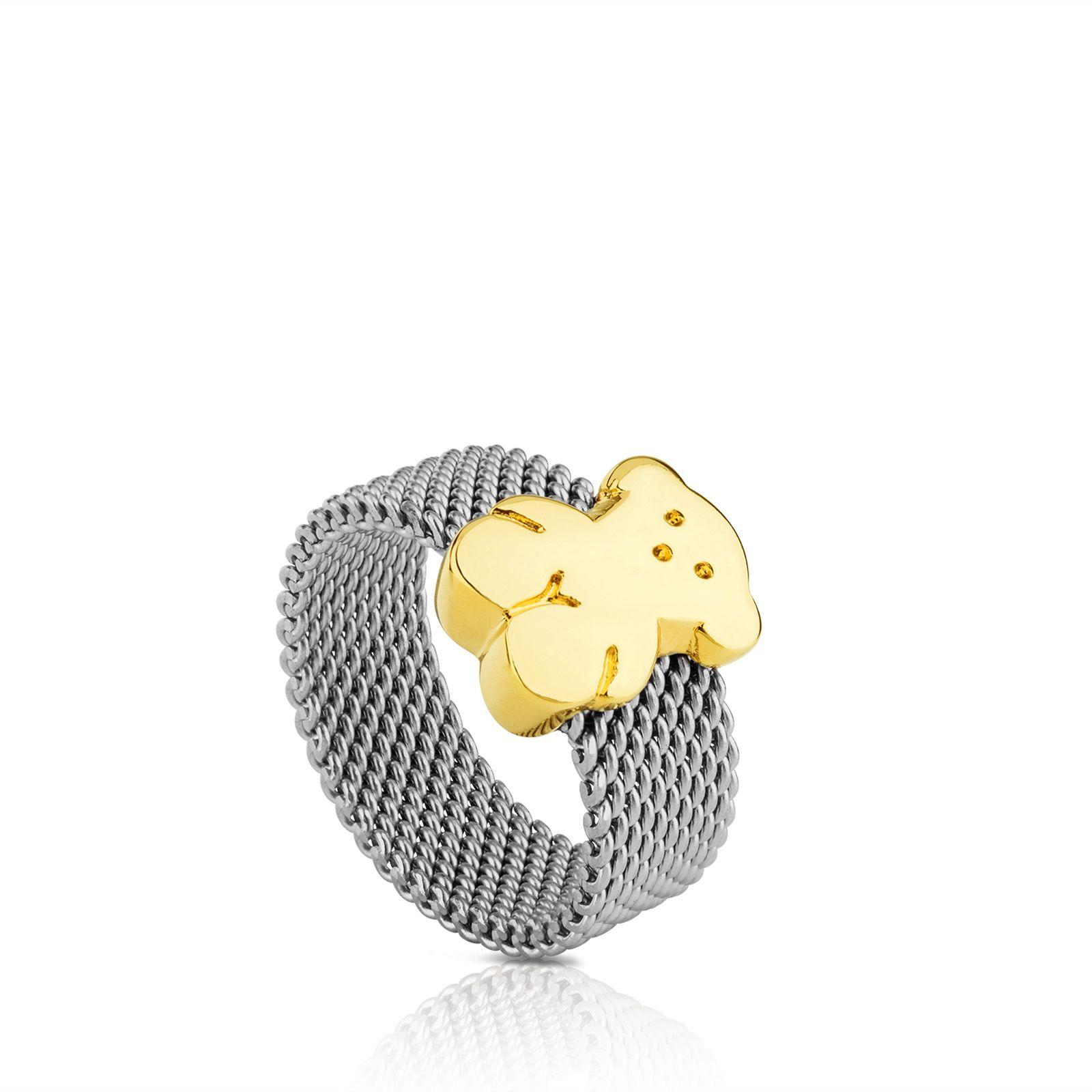 Anillo Tous Mesh de Acero y Oro Tous-0