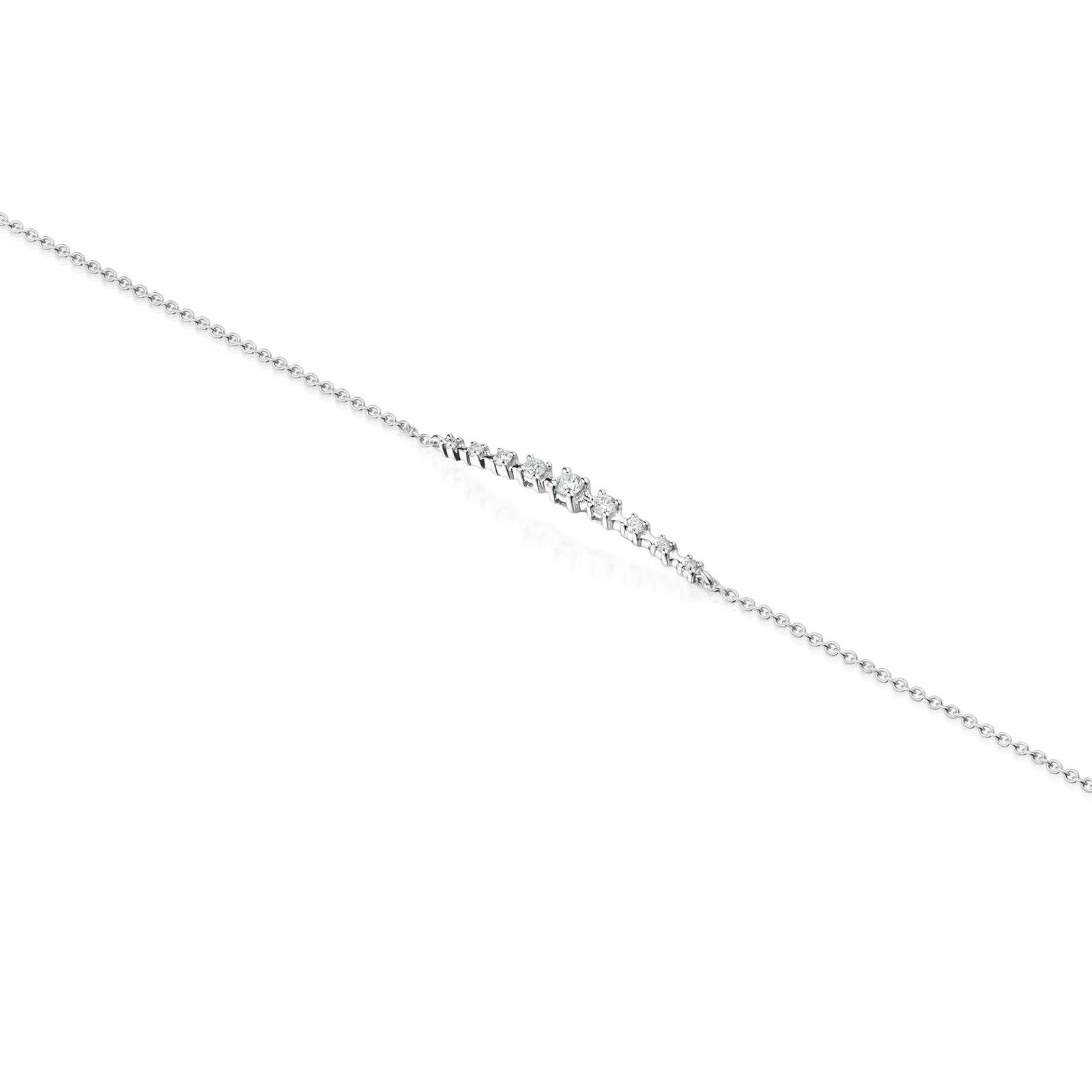 Pulsera Tous Riviere de Oro blanco con Diamantes-4