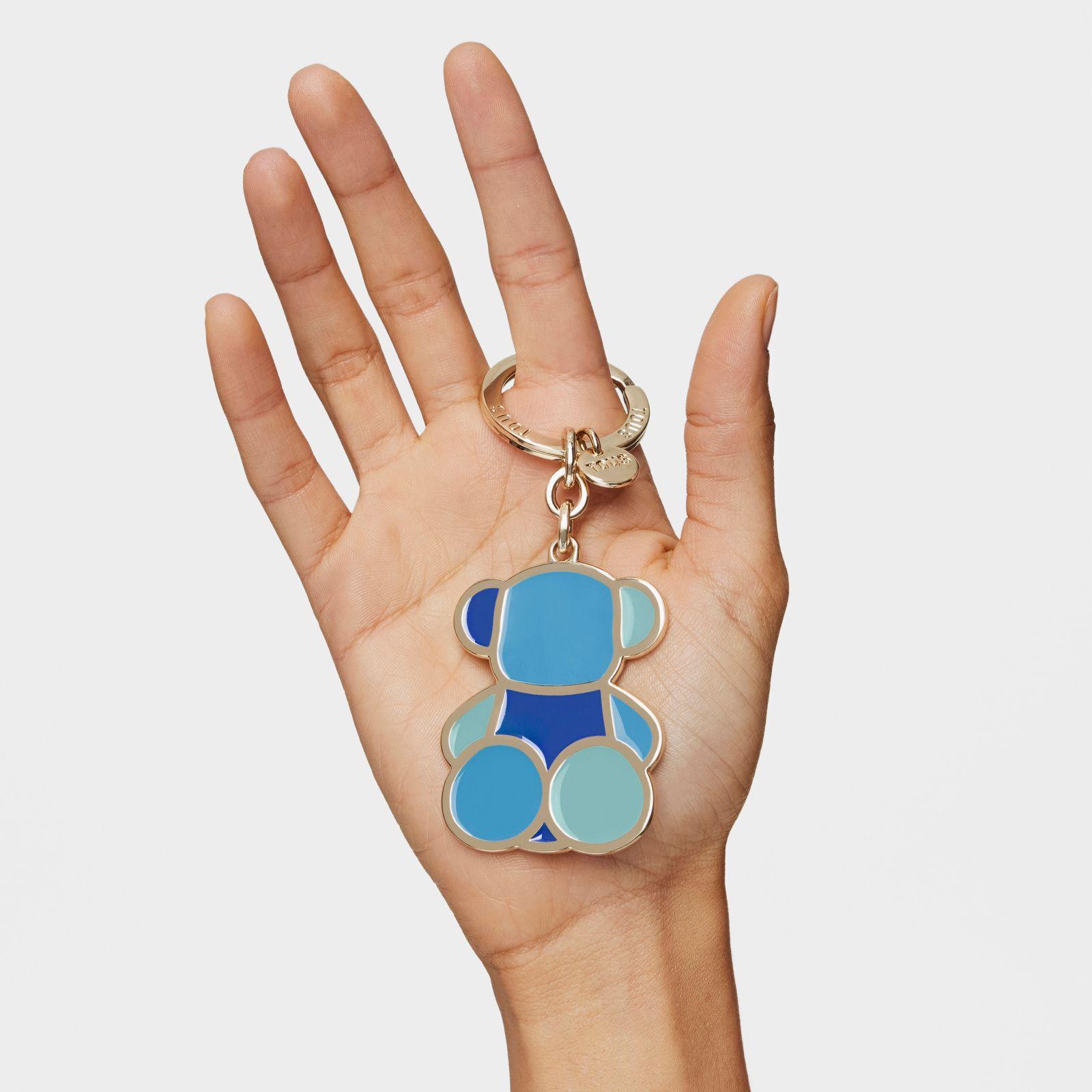 Llavero azul TOUS Bear Faceted-2
