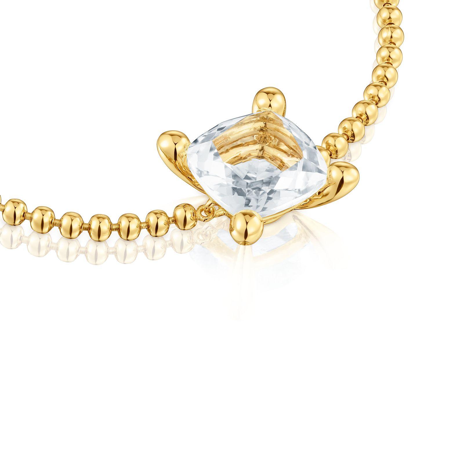 Pulsera cadena con detalles en baño de oro 18 kt sobre plata-2