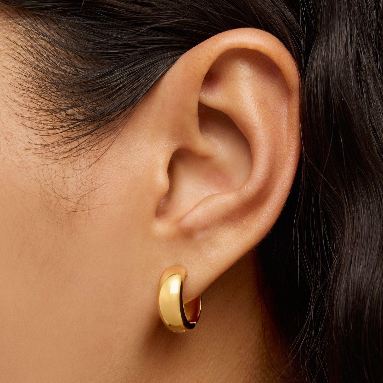 Pendientes con baño de oro 18 kt sobre plata TOUS Basics-7