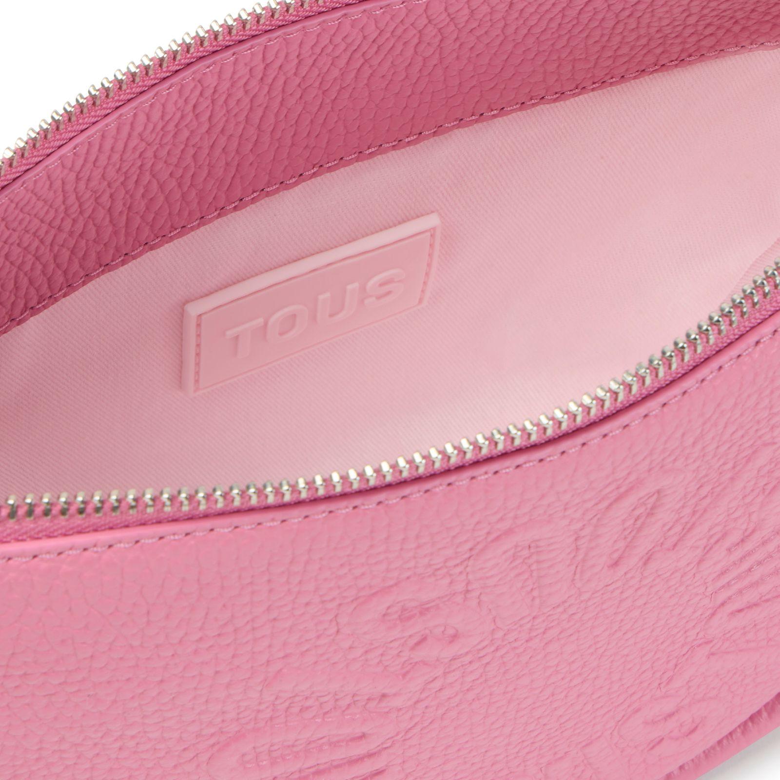 Bandolera mediana de piel rosa oscuro TOUS Miranda-2