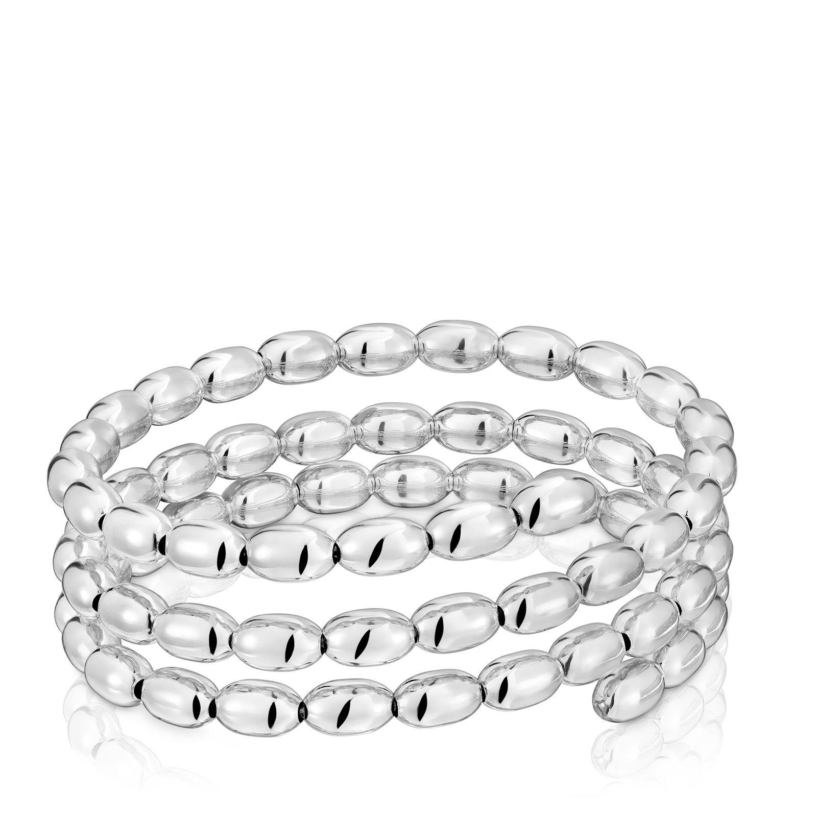 Pulsera esclava espiral de plata TOUS Basics-2