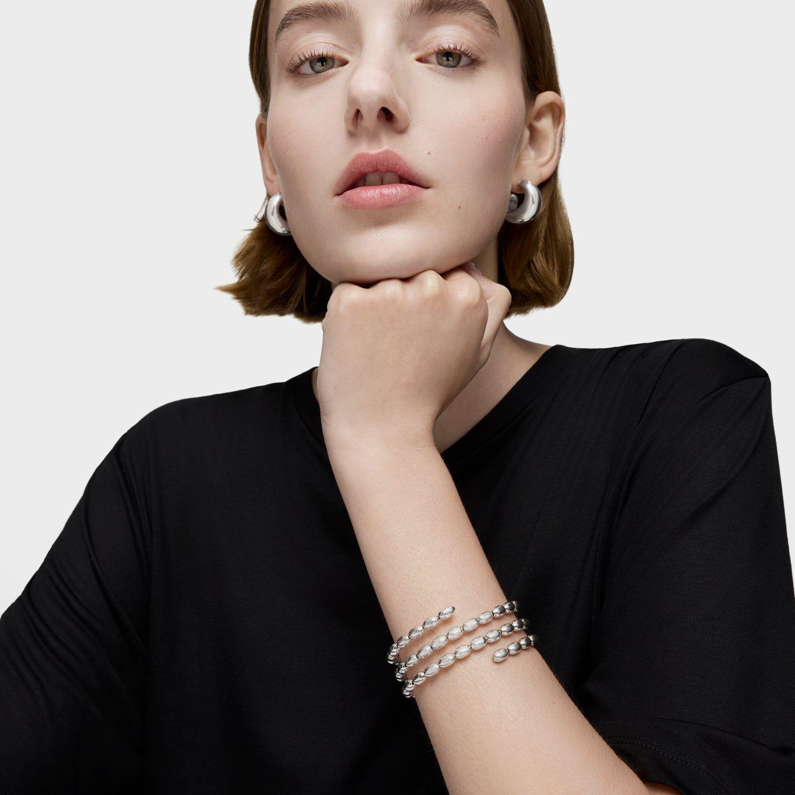 Pulsera esclava espiral de plata TOUS Basics-3