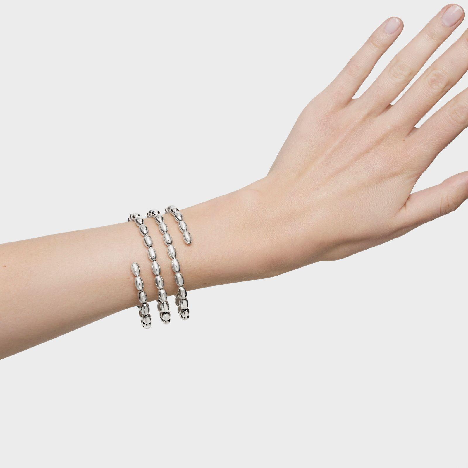 Pulsera esclava espiral de plata TOUS Basics-4