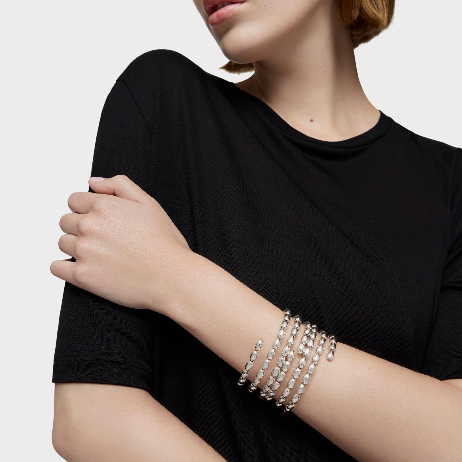 Pulsera esclava espiral de plata TOUS Basics-5