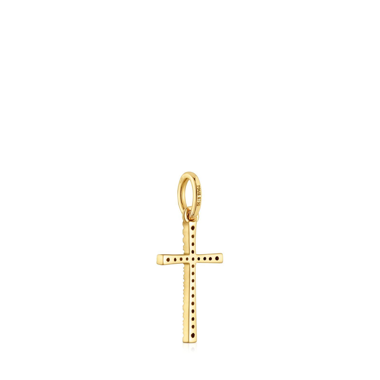 Colgante cruz de oro y diamantes Basics-2