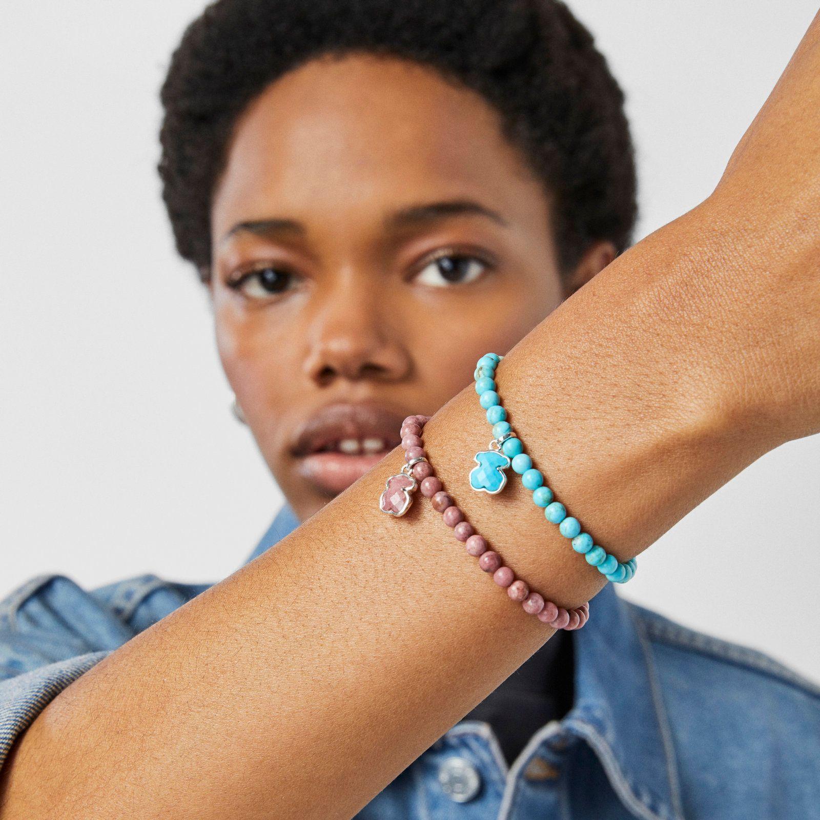 Pulsera de plata y magnesita teñida Icon Color Tous-4