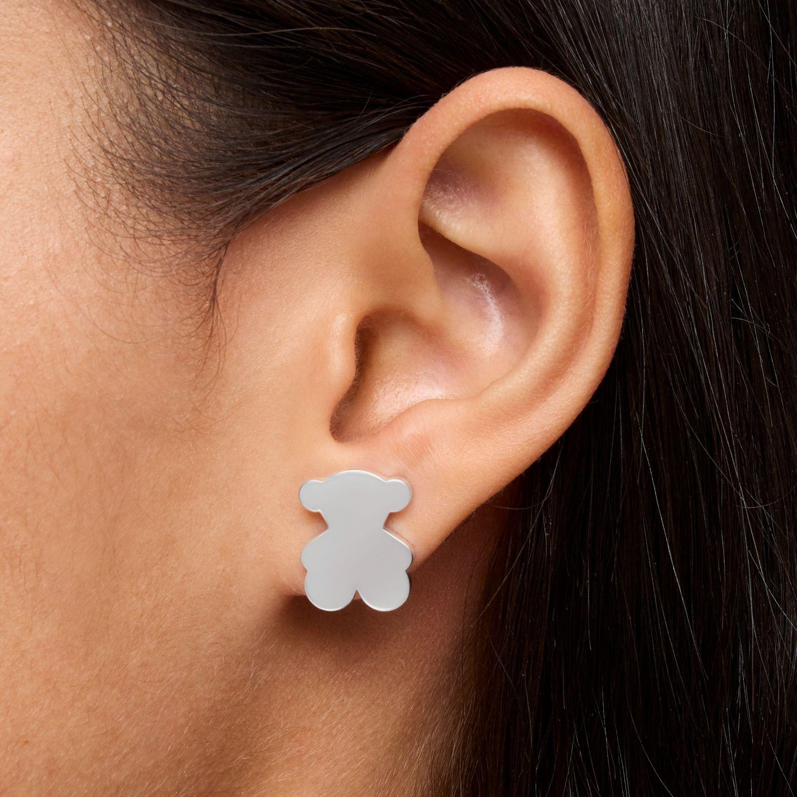 Pendientes oso de plata 16 mm Sweet Dolls-5