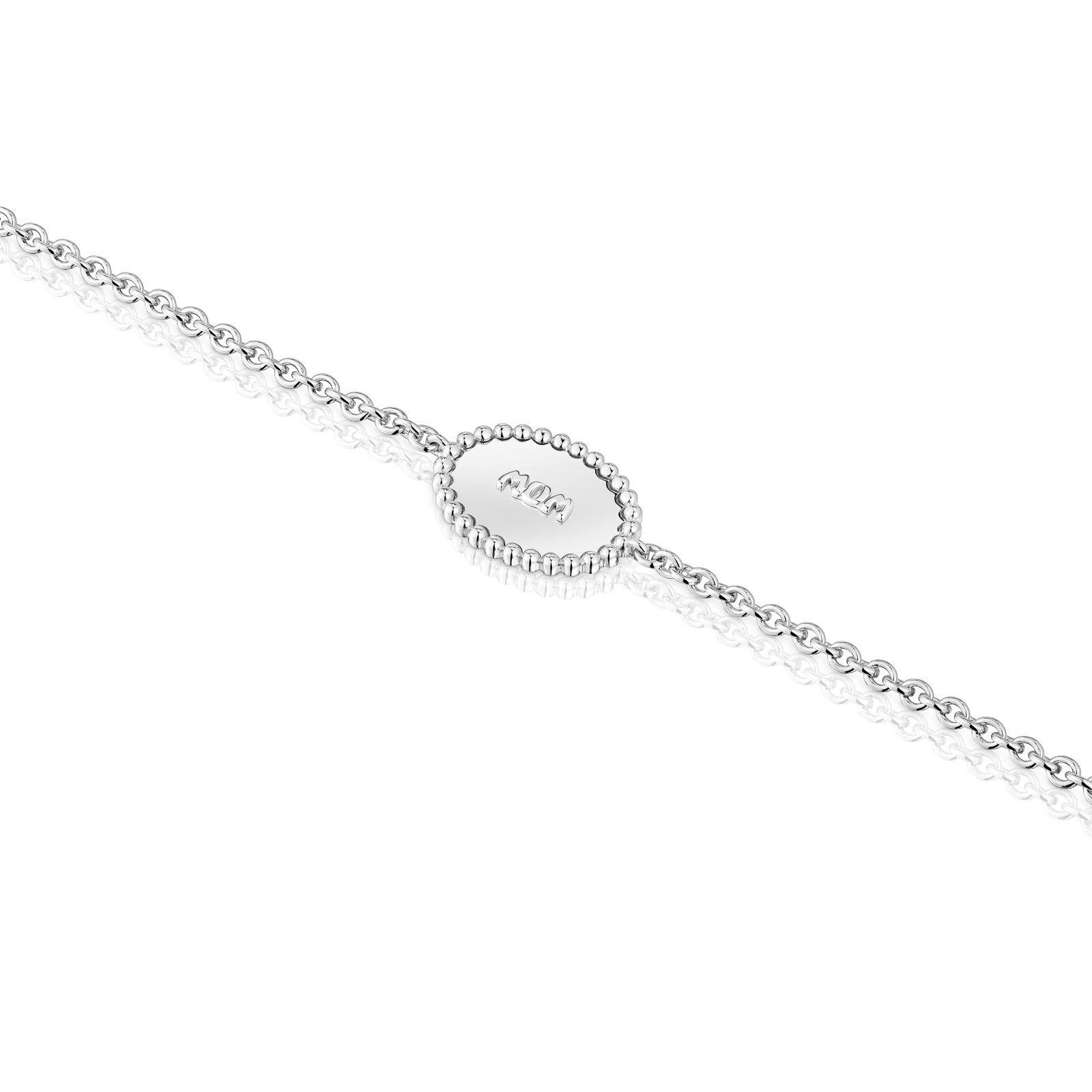 Pulsera cadena de plata placa TOUS Mom-2