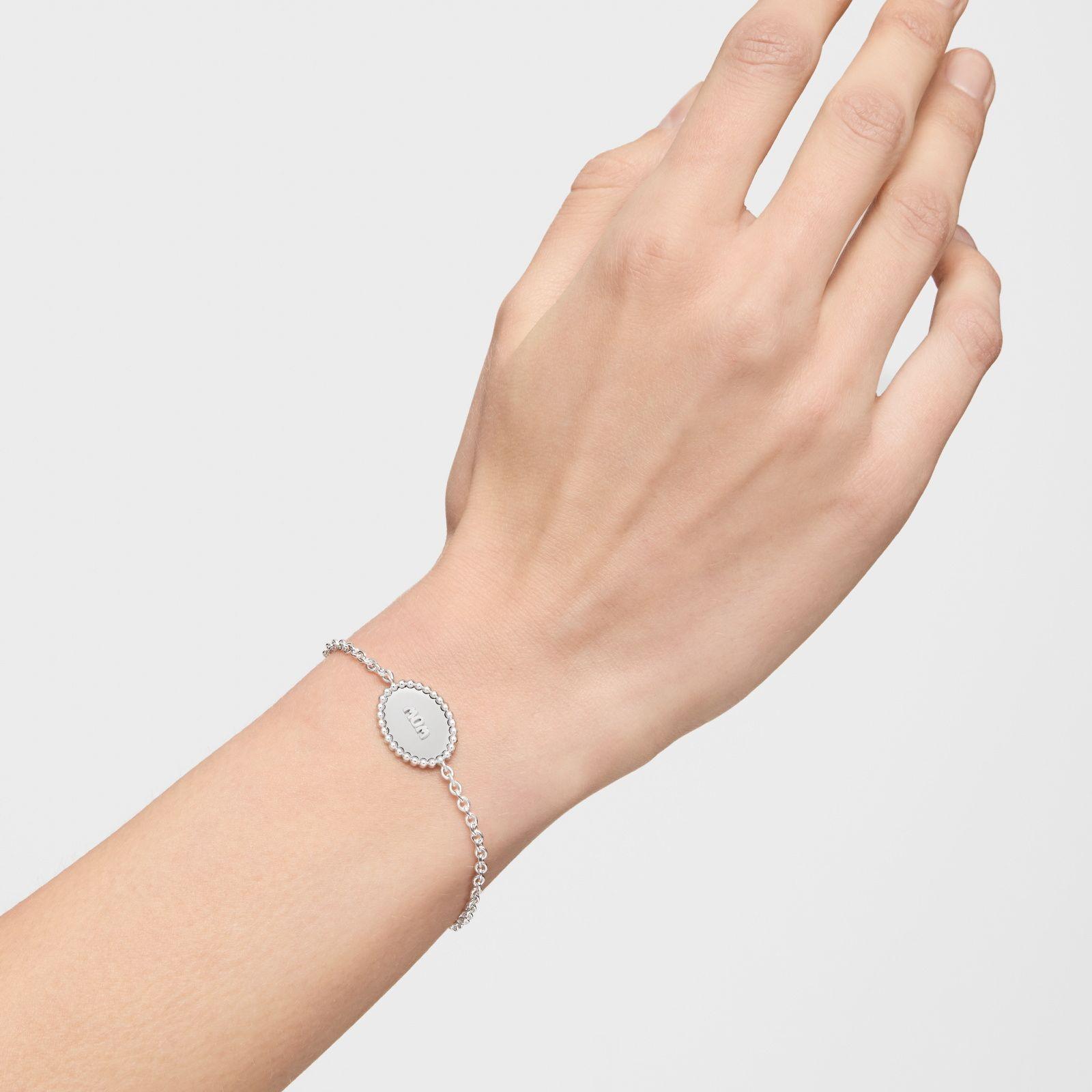Pulsera cadena de plata placa TOUS Mom-7