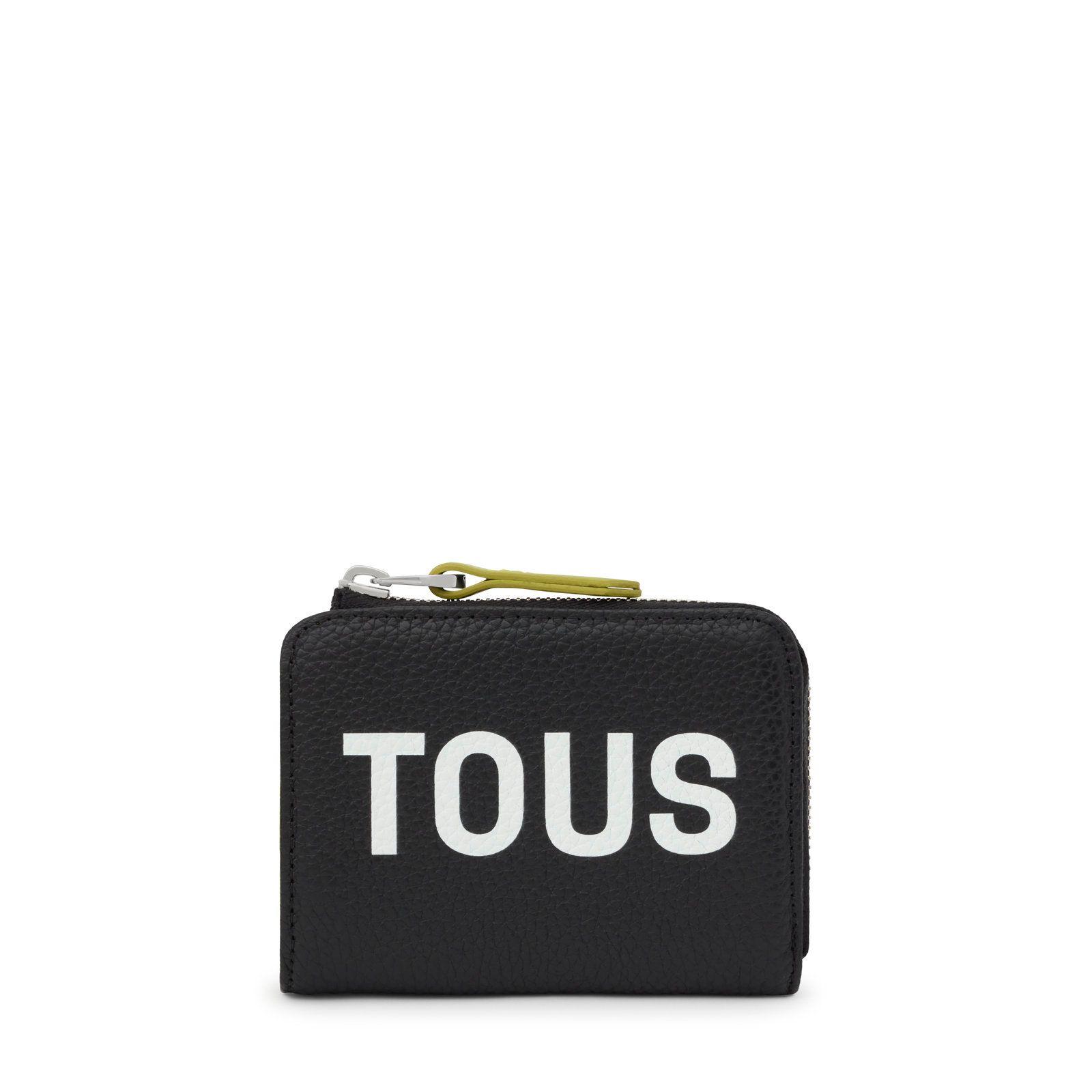 Cartera de piel negra Logo TOUS Lynn-0