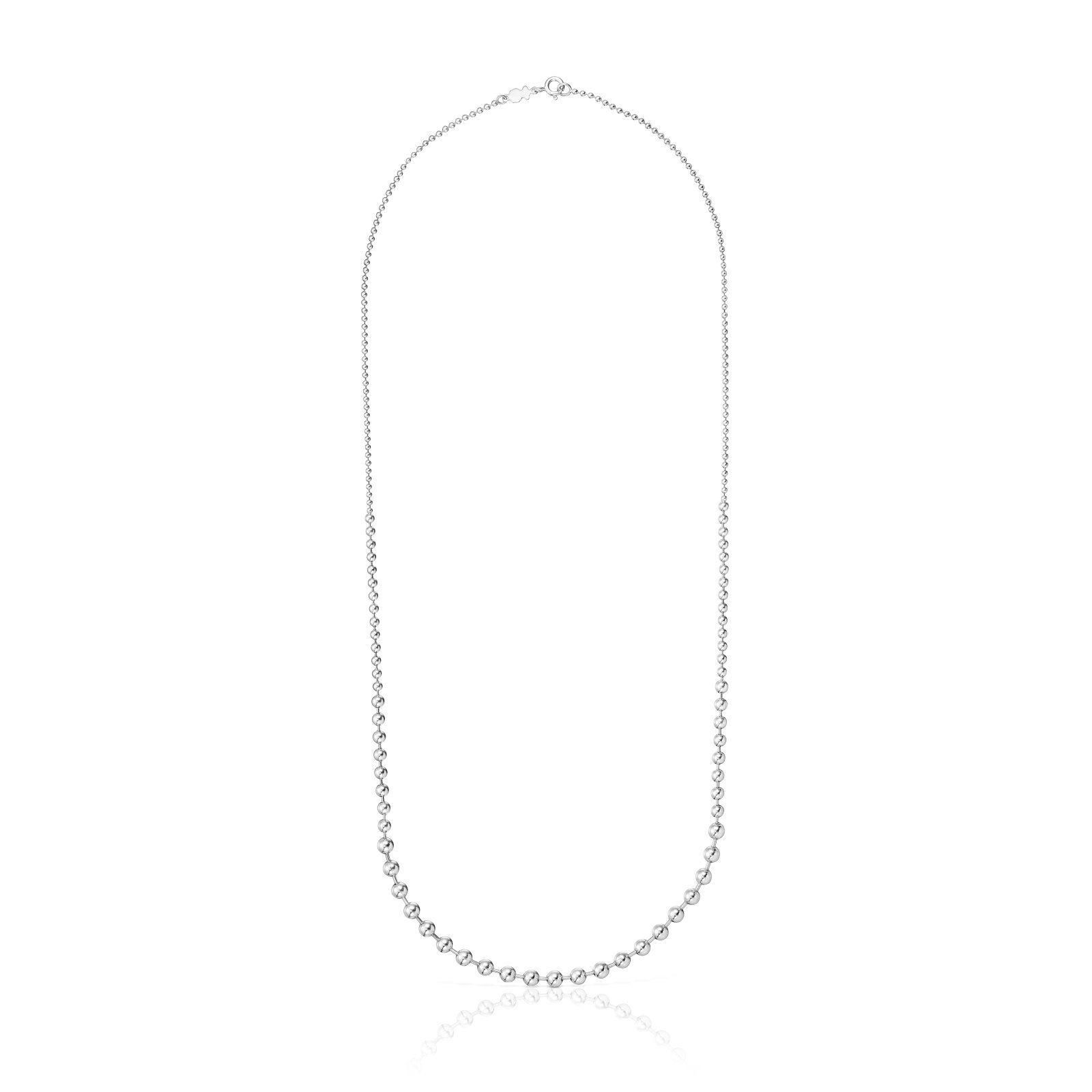 Collar largo de plata Gloss-1