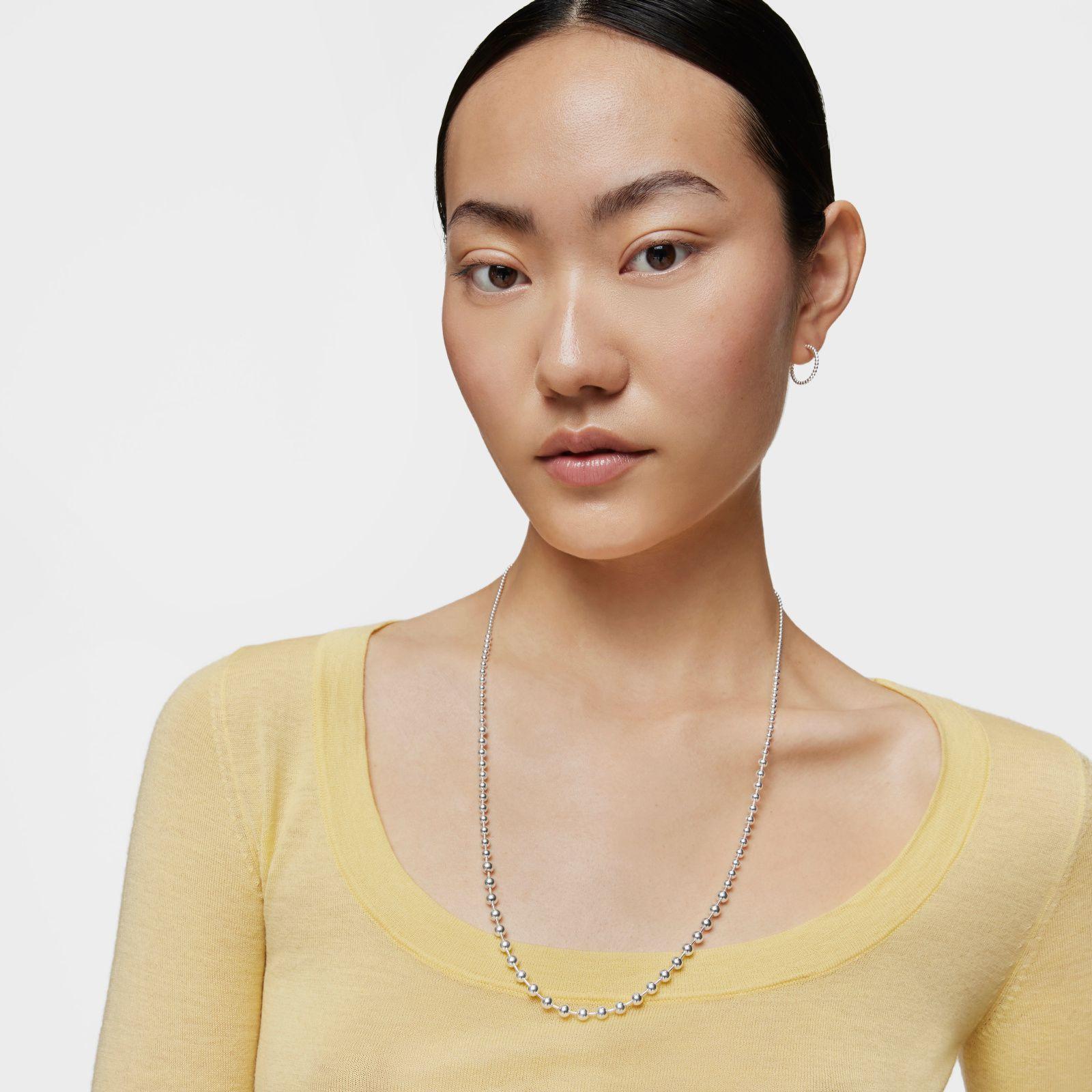 Collar largo de plata Gloss-2