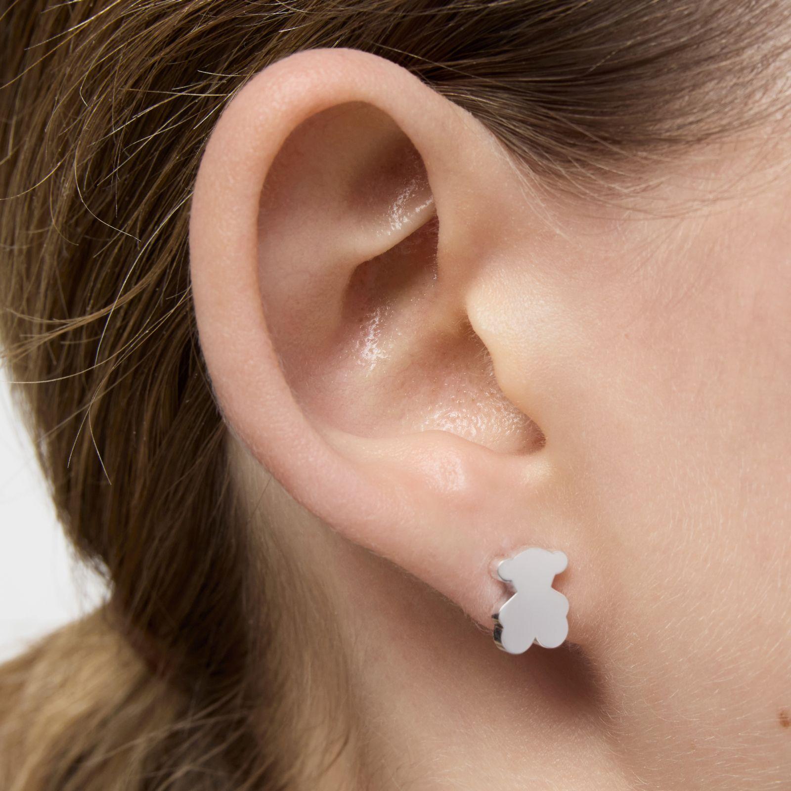 Pendientes oso de plata 10 mm Sweet Dolls-5