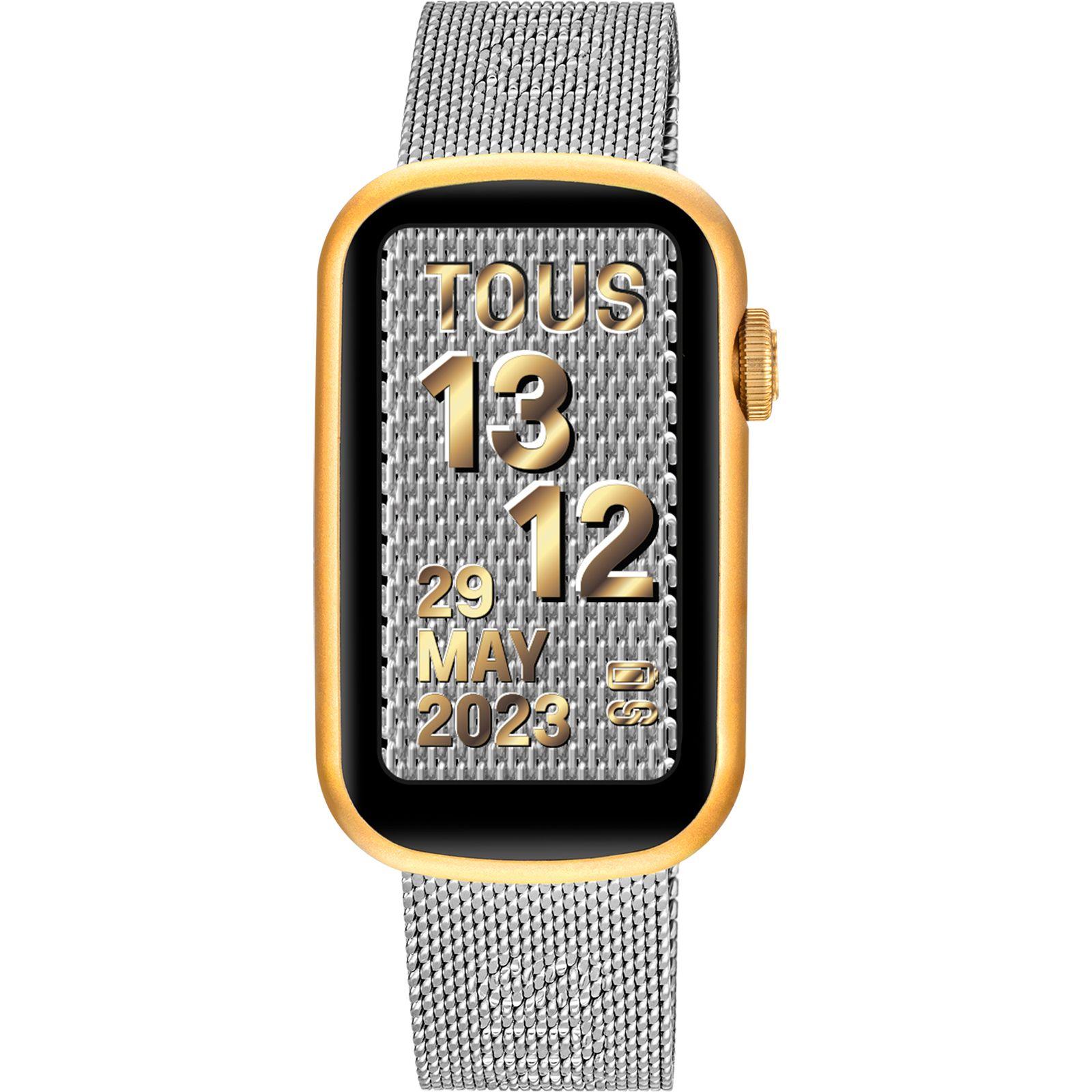 Smartwatch dorado TOUS T-Band Mesh con brazalete acero-0