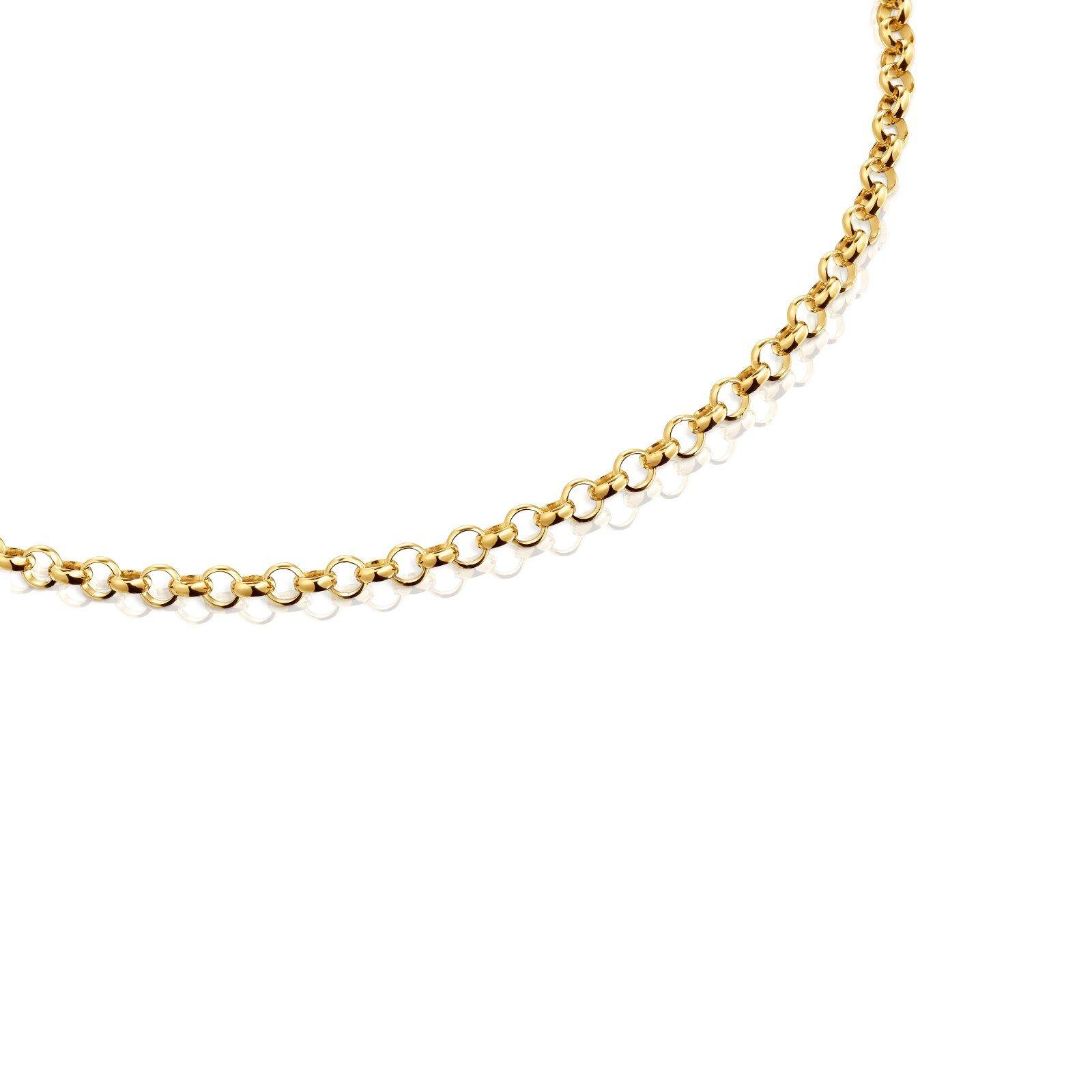 Gargantilla Hold de plata con baño de oro 18 kt, 42cm.-1